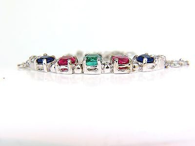 3.60 Carat Natural Ruby Emerald Sapphire Diamond Necklace - 14K Gold Plated, F/VS Clarity, Arch & By Yard Design - Perfect for Weddings, Anniversaries & Special Occasions