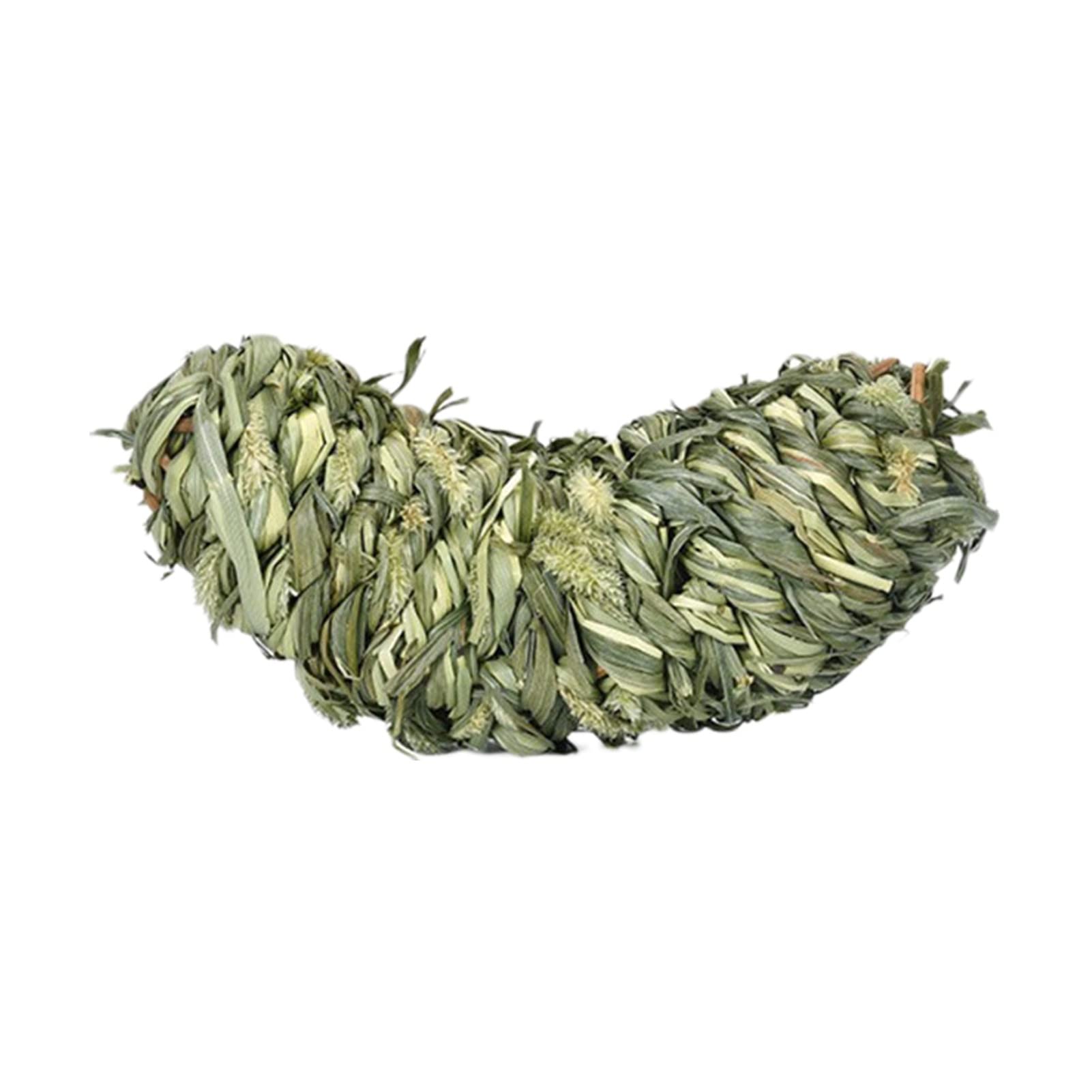 Natural Wooden Grass Chew Toy for Hamsters, Rabbits, Chinchillas & Small Pets - Banana-Shaped Fruit Design for Teeth Grinding - Safe & Fun Pet Accessory for Cages, Playtime & Dental Health