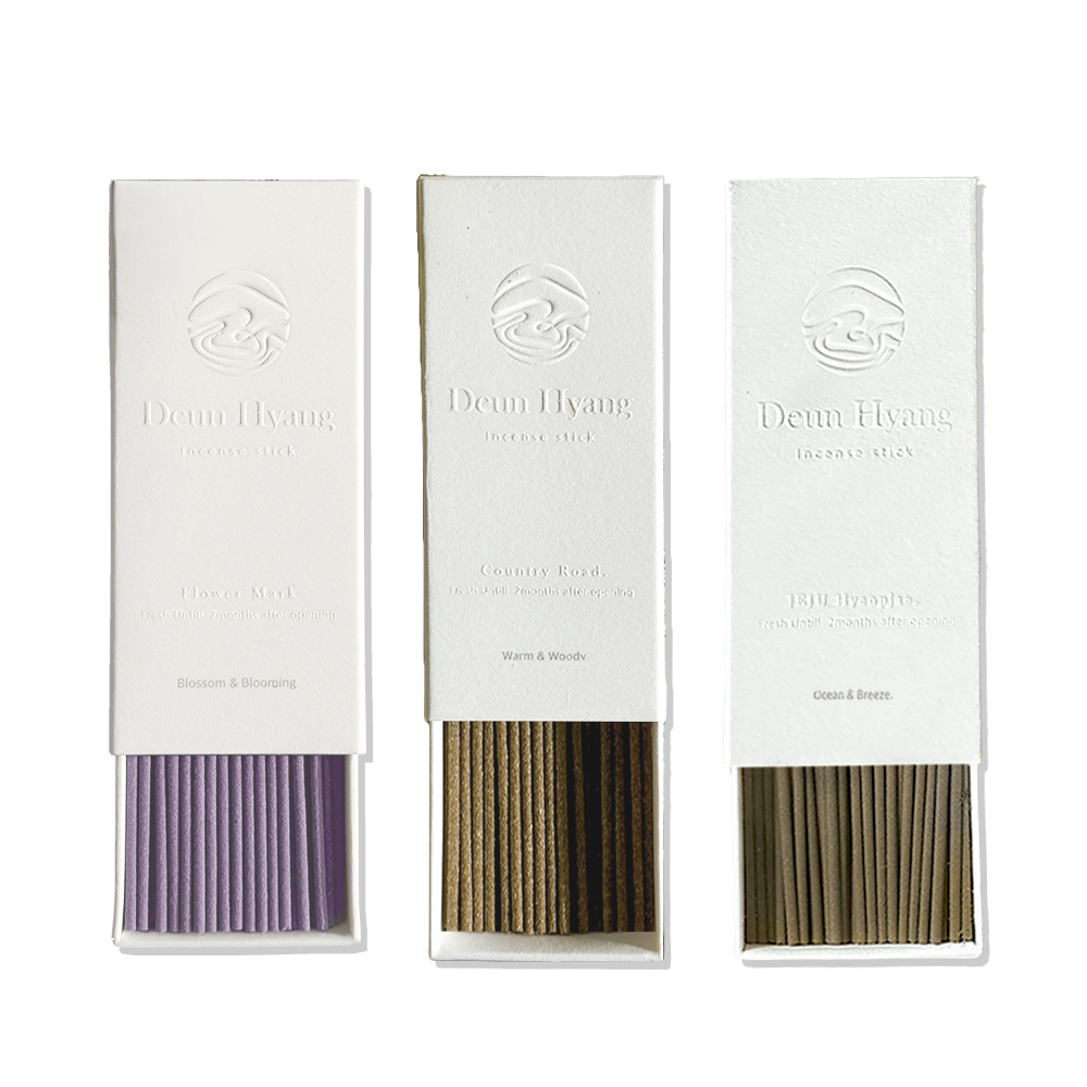 Deun Hyang Best Healing Mood 3 Incense Sticks Set (3 Types) - Aromatherapy, Meditation & Relaxation for Home, Yoga & Spa