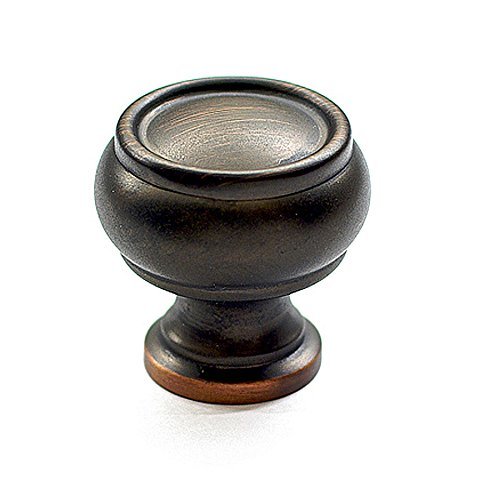 Allen + Roth Aged Bronze Round Cabinet Knob - Vintage Style Hardware for Kitchen & Bathroom Cabinets, Dressers & Furniture (Set of 10) - Perfect for Home Renovation & DIY Projects