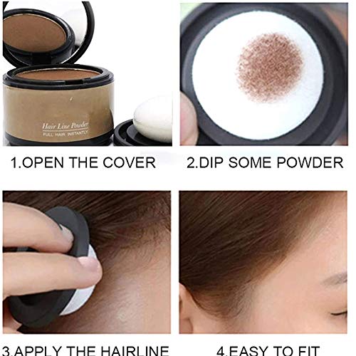 Volume Max Waterproof Hair Shading Powder - Hairline Shadow & Filler for Thinning Hair | Magical Fluffy Hair Powder (B+C+D) | Instant Coverage for Bald Spots & Scalp Concealer | Perfect for Daily Use, Special Occasions & Hair Styling