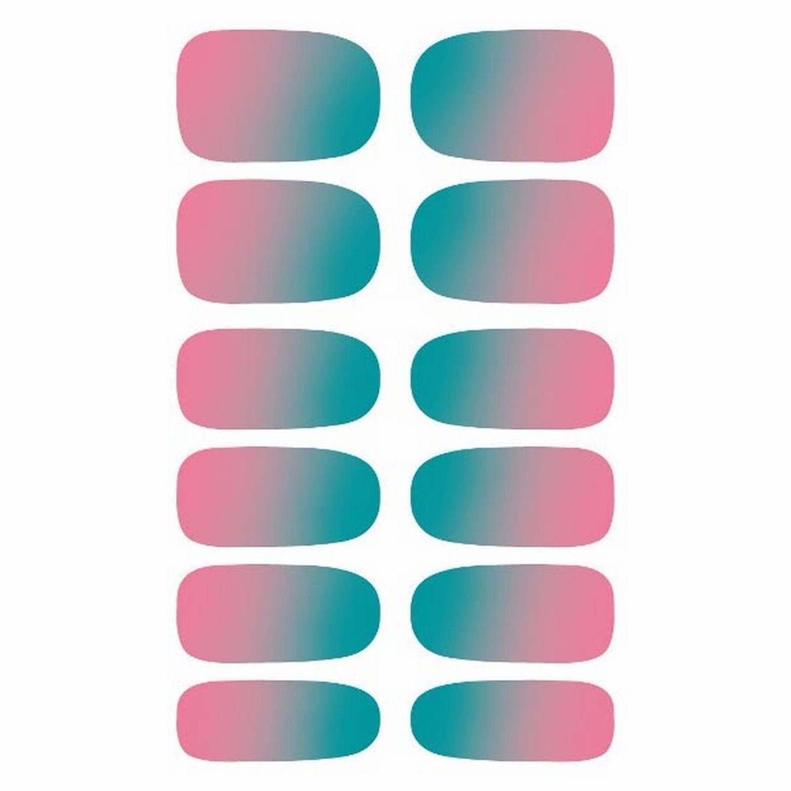 Waterproof Self-Adhesive Nail Stickers for Women & Girls - French Tip Gradient Press-On Nails, No Glue Needed DIY Toe Nail Art Decoration | Perfect for Parties, Weddings, and Everyday Fashion