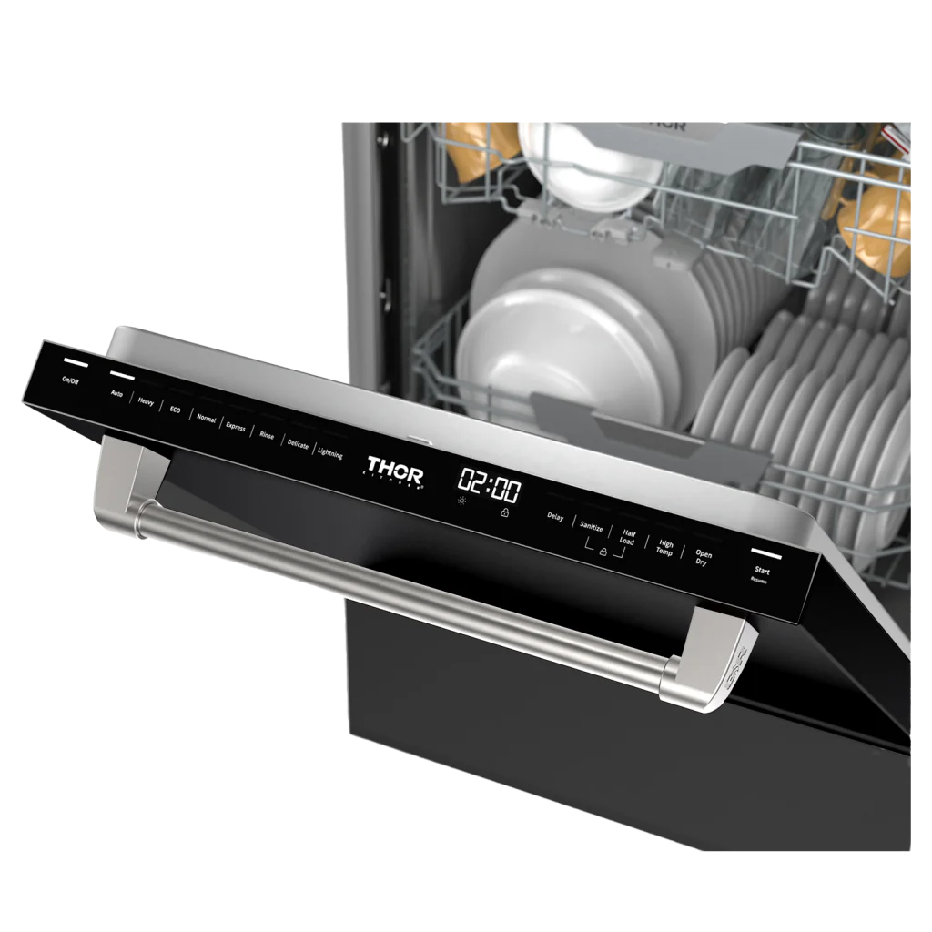 Gordon Ramsay by THOR Kitchen 24 Inch Built-In Dishwasher - Matte Black Stainless Steel (Model DW24X8BA00 SS) | Perfect for Modern Kitchens & Open Concept Homes