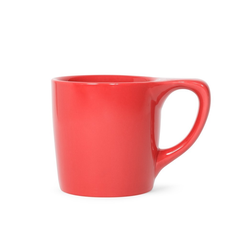 10oz Lino Diner Coffee Mug - Vintage Style Ceramic Cup for Coffee, Tea & Hot Drinks - Perfect for Home, Office & Restaurant Use - Rhubarb Design
