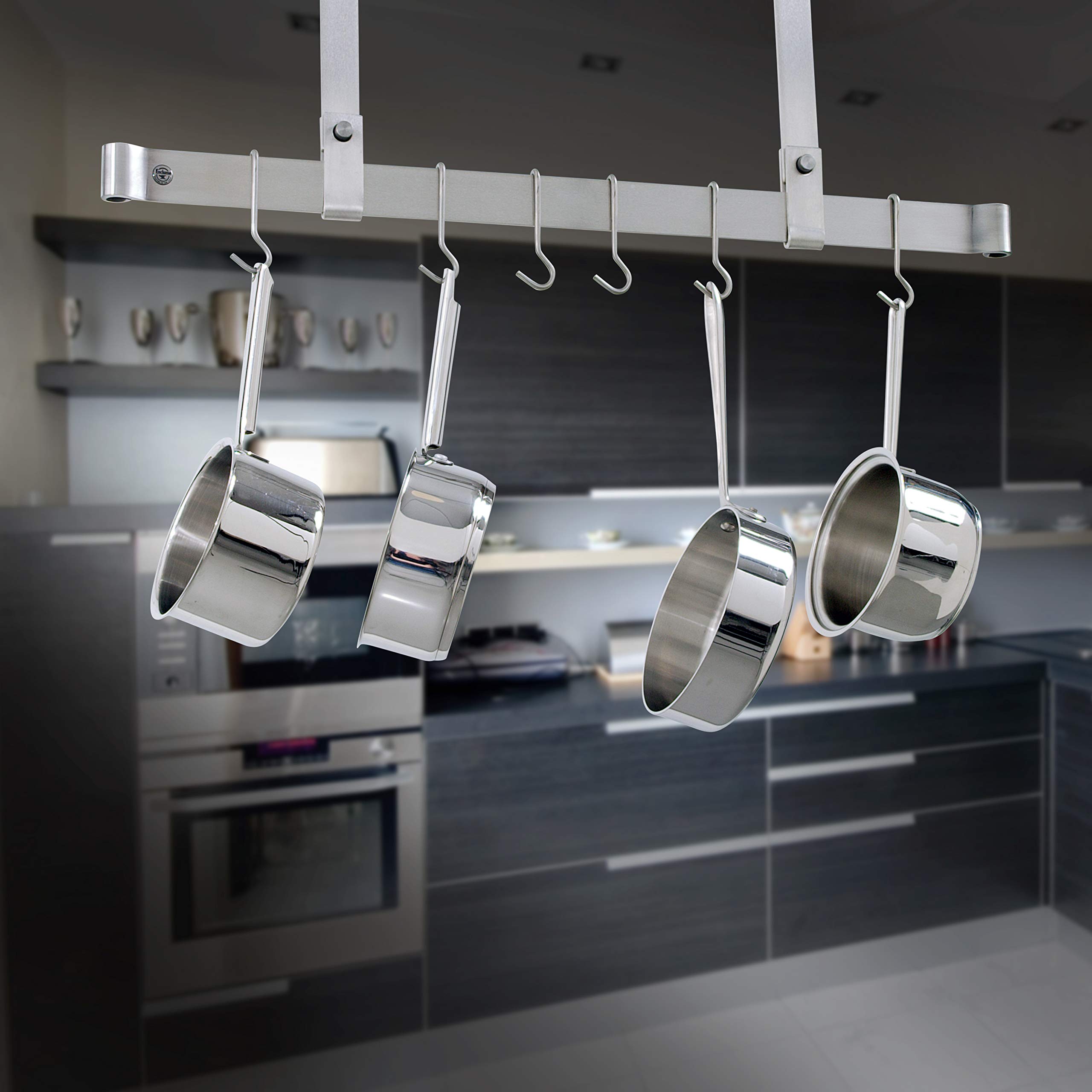 Enclume Premier 48-Inch Adjustable Stainless Steel Ceiling Bar - Perfect for Kitchen, Garage, or Workshop Storage & Organization