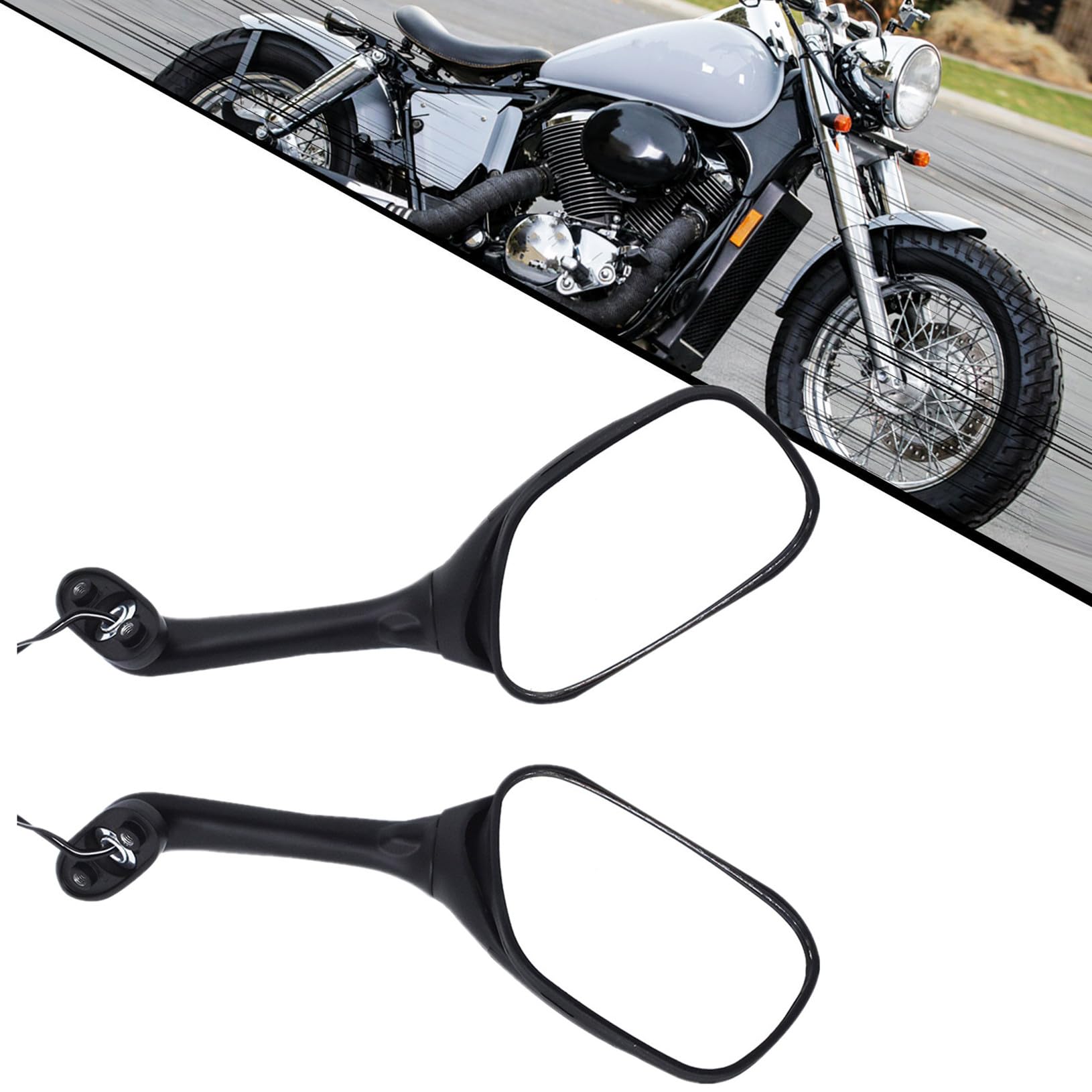 LABLT Smoke Turn Signal Rear View Mirrors Replacement for Suzuki GSXR 600 750 1000 (2001-2016) - Black - Perfect for Motorcycle Safety & Customization