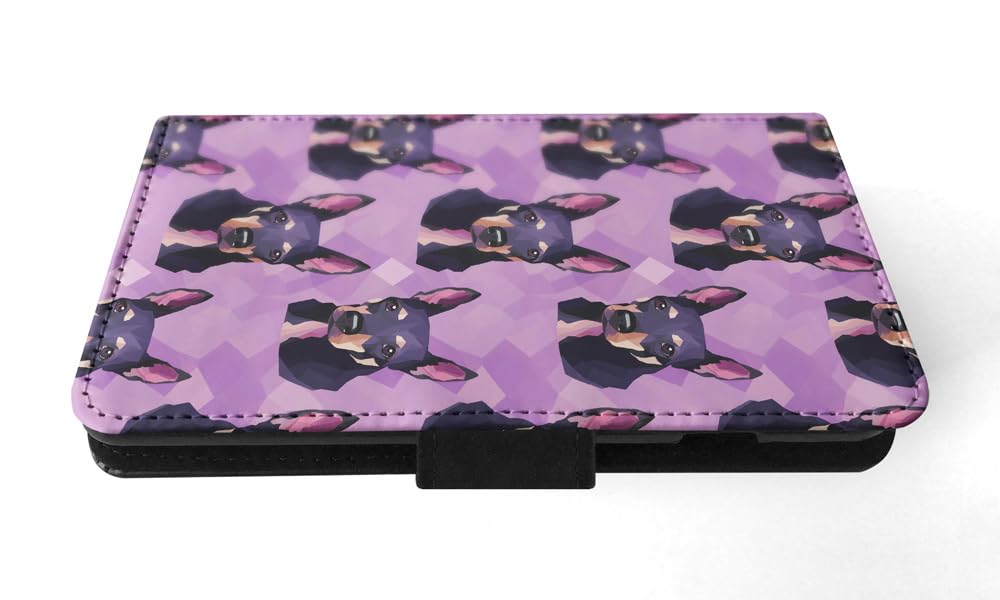 Doberman Pinscher Puppy Dog Pattern Faux Leather Flip Wallet Phone Case for Apple iPhone 14 Plus - Stylish Protective Cover for Everyday Use, Travel & Outdoors