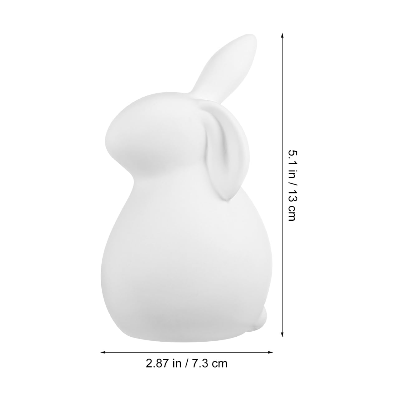 Amosfun Ceramic Bunny Figurines - Easter Rabbit Decor for Table Centerpiece, Tiered Tray, Shelf Display | Cute Spring Home Decor, Easter Party Table Setting, Gift Idea for Bunny Lovers