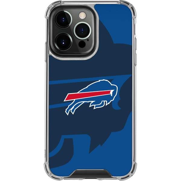 Official NFL Buffalo Bills Double Vision Clear Phone Case for iPhone 15 Pro - Slim Protective Cover with Scratch Resistance - Perfect for Game Day, Work & Everyday Use