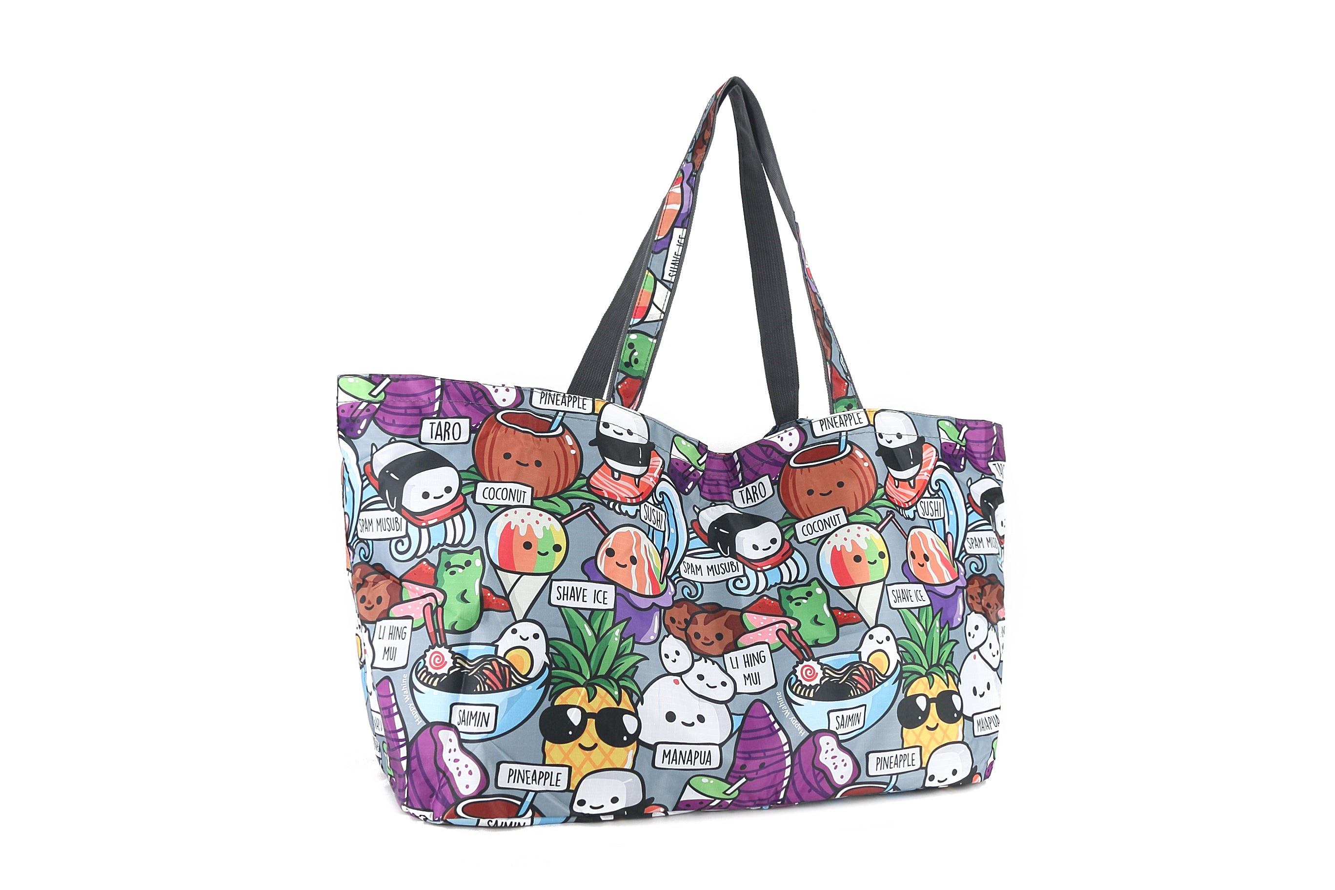Hawaiian Style Carry All Tote Bag - Premium Grey Beach Tote for Women | Perfect for Travel, Shopping & Beach Day Essentials