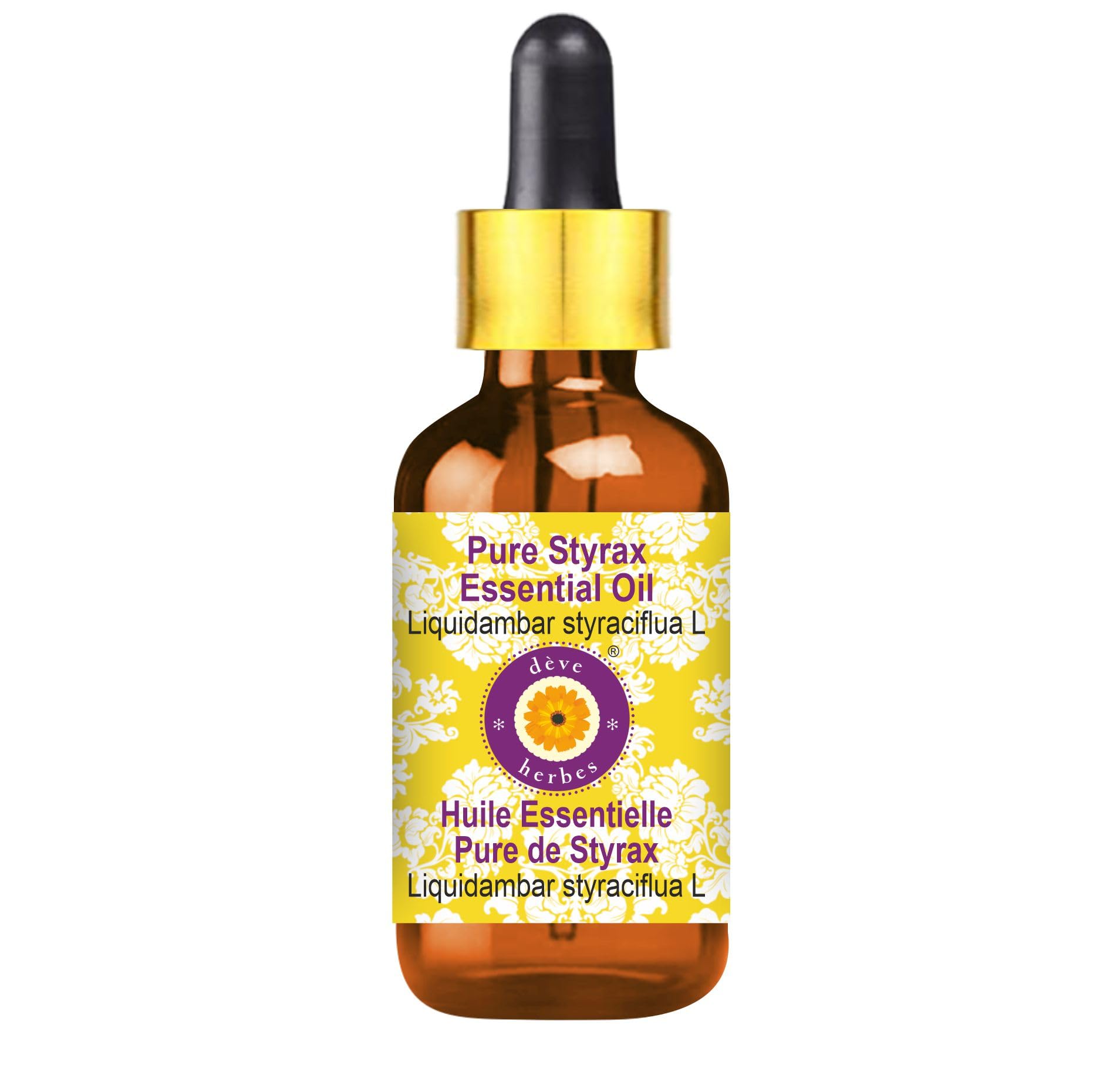Pure Styrax Essential Oil (Liquidambar Styraciflua) - 10ml Steam Distilled with Glass Dropper | Natural Aromatherapy, Relaxation & DIY Perfume Making