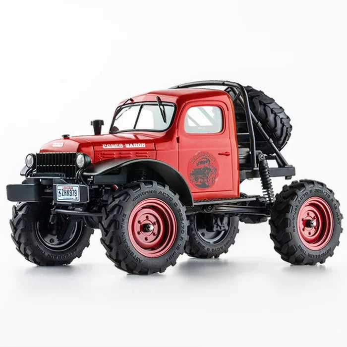 FMS 1:24 Scale FCX24 Power Wagon RTR Rock Crawler RC Truck - 2-Speed Transmission, 4WD Off-Road Vehicle for Trail Crawling & Backyard Adventure