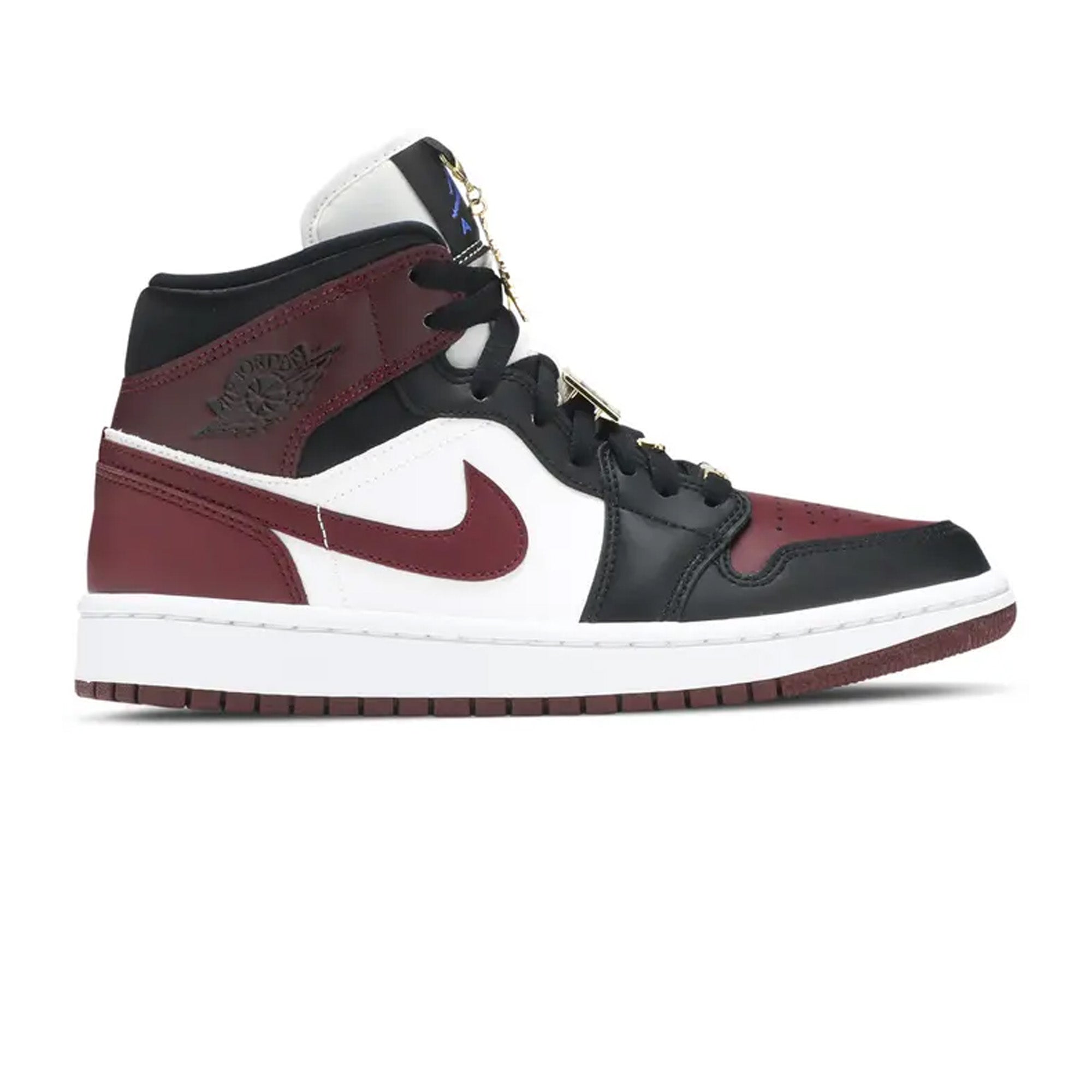 Air Jordan 1 Mid W SE 'Black Dark Beetroot' Basketball Shoes - Women's Retro Sneakers for Casual Wear & Street Fashion