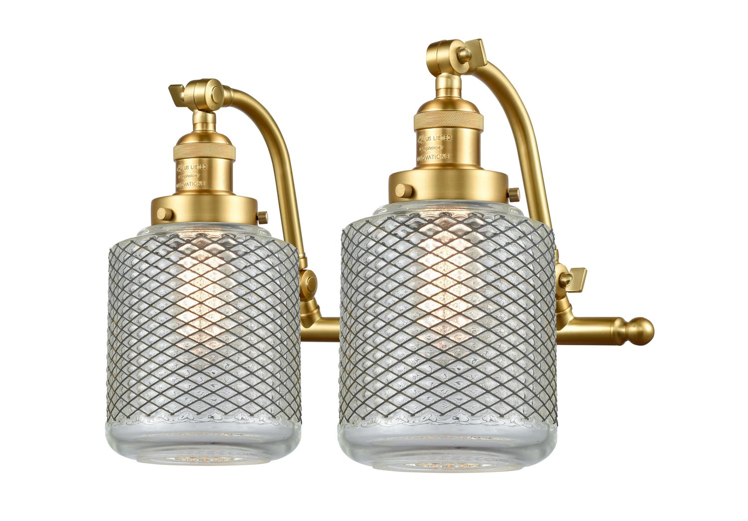Stanton 2 Light Bathroom Vanity Light Fixture - 515-2W-SG-G262 - Modern Sconce for Bathroom Mirror Lighting, Perfect for Master Bath, Powder Room & Home Decor
