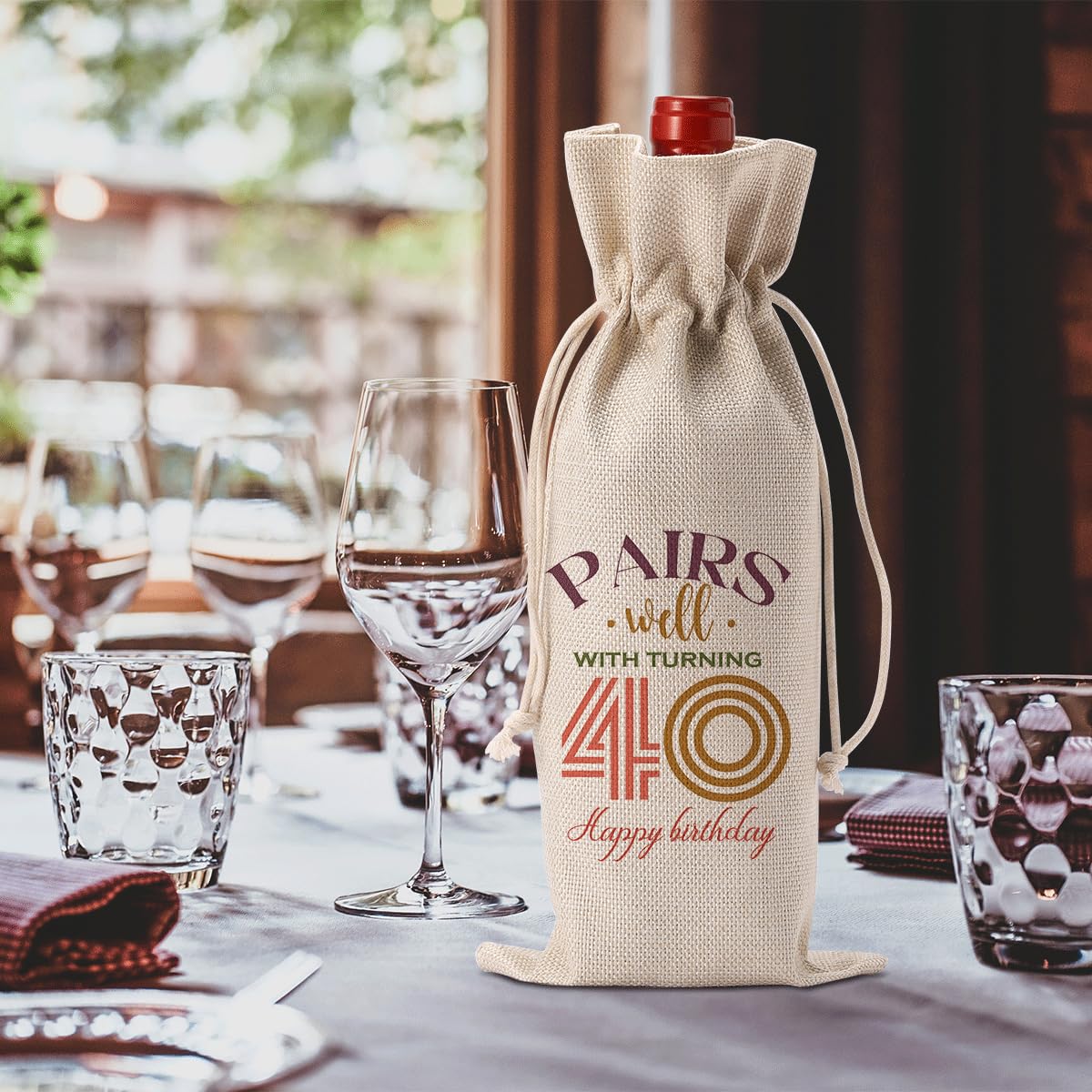 Funny 40th Birthday Gifts for Women | Wine Bag & Party Decor - Great for Anniversaries & Celebrations