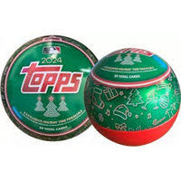 2024 Topps Holiday Baseball Card Tin - Collectible Trading Cards for Sports Fans | Perfect for Gifts, Collecting & Holiday Decor