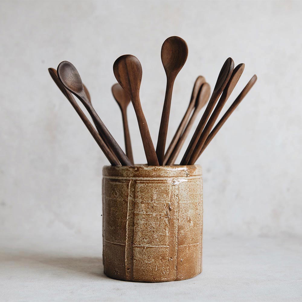 Hand Carved Walnut Tasting Spoon - Premium Wooden Spoon for Cheese, Honey, Jam & Olive Oil - Perfect for Gourmet Tasting, Charcuterie Boards & Kitchen Decor