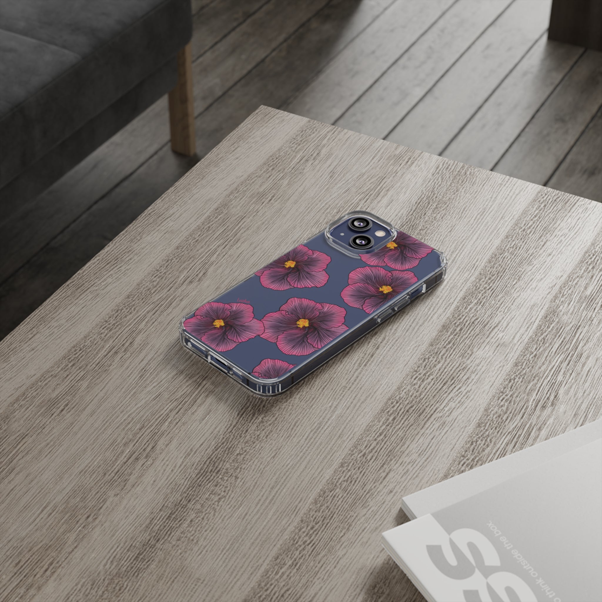Sunset Hibiscus Clear Phone Case - Durable Protective Cover for iPhone & Samsung | Perfect for Everyday Use, Travel & Outdoor Activities