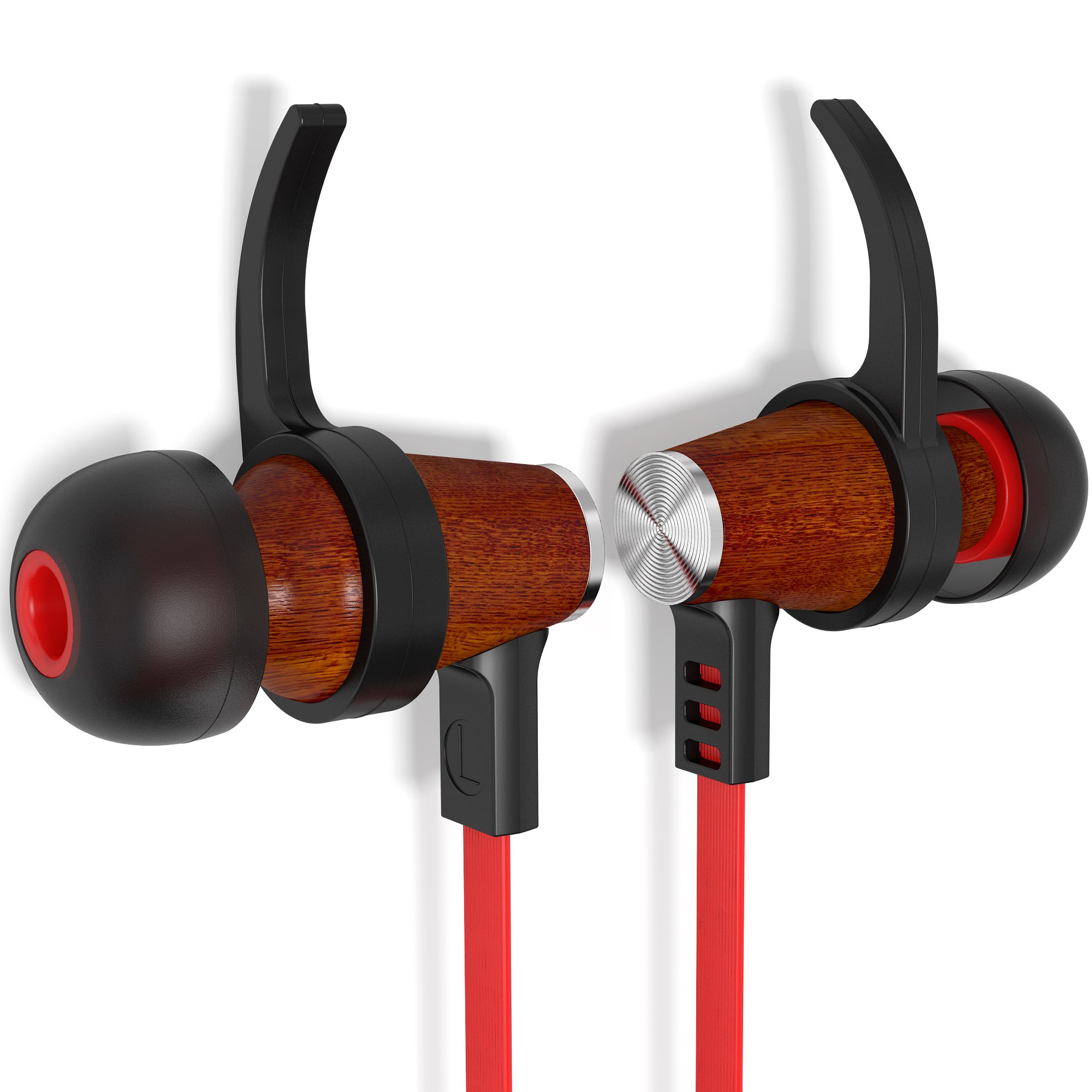 Symphonized Neckband Bluetooth Headphones - Wireless Sport Earbuds with Earhooks, Sweatproof & Secure Fit for Running, Gym & Workouts | Built-in Mic for Calls | Long Battery Life | Perfect for Fitness & Outdoor Activities