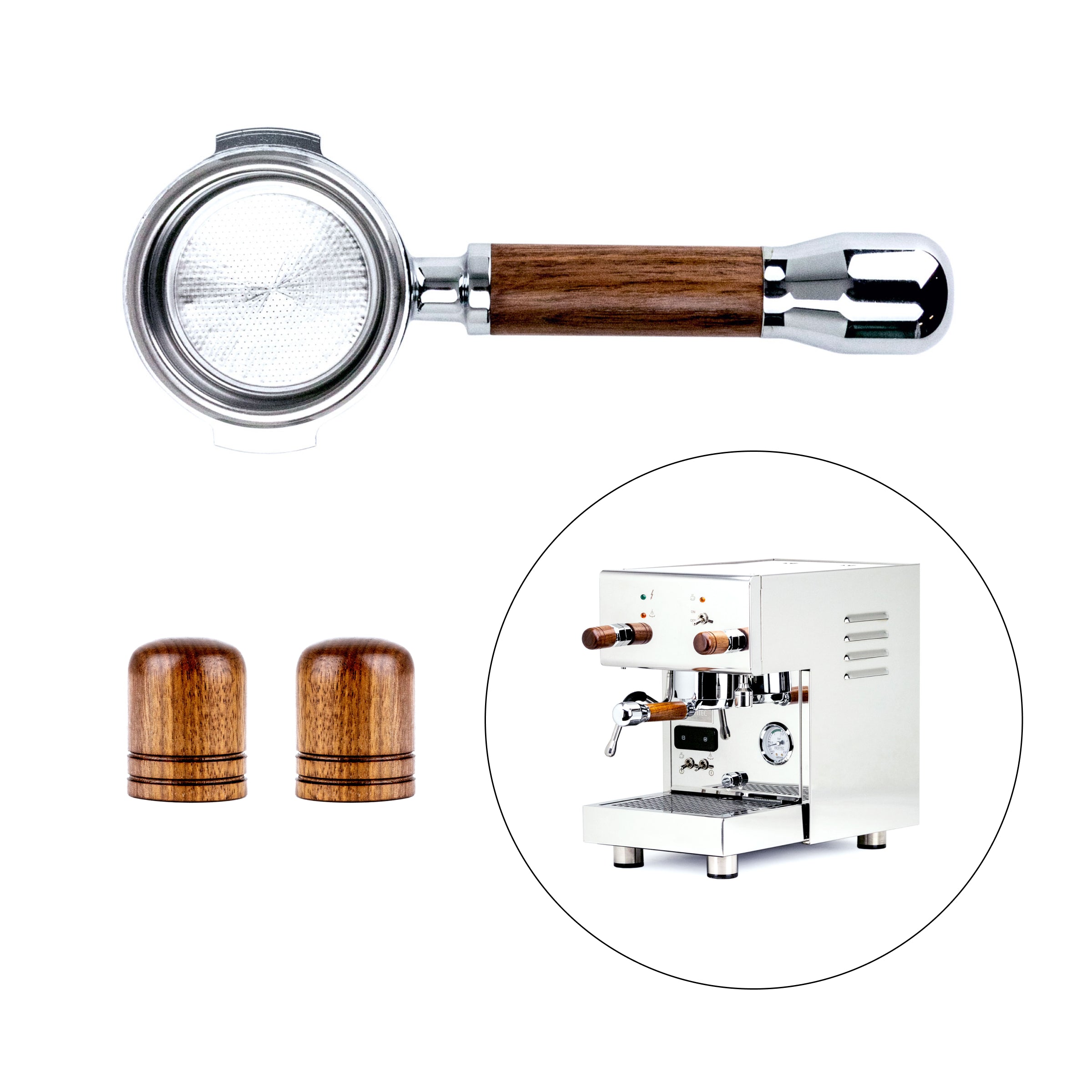 Premium Espresso Machine with Elegant Wood Touch Points - Perfect for Home Baristas & Coffee Lovers | Ideal for Kitchens, Offices & Coffee Shops