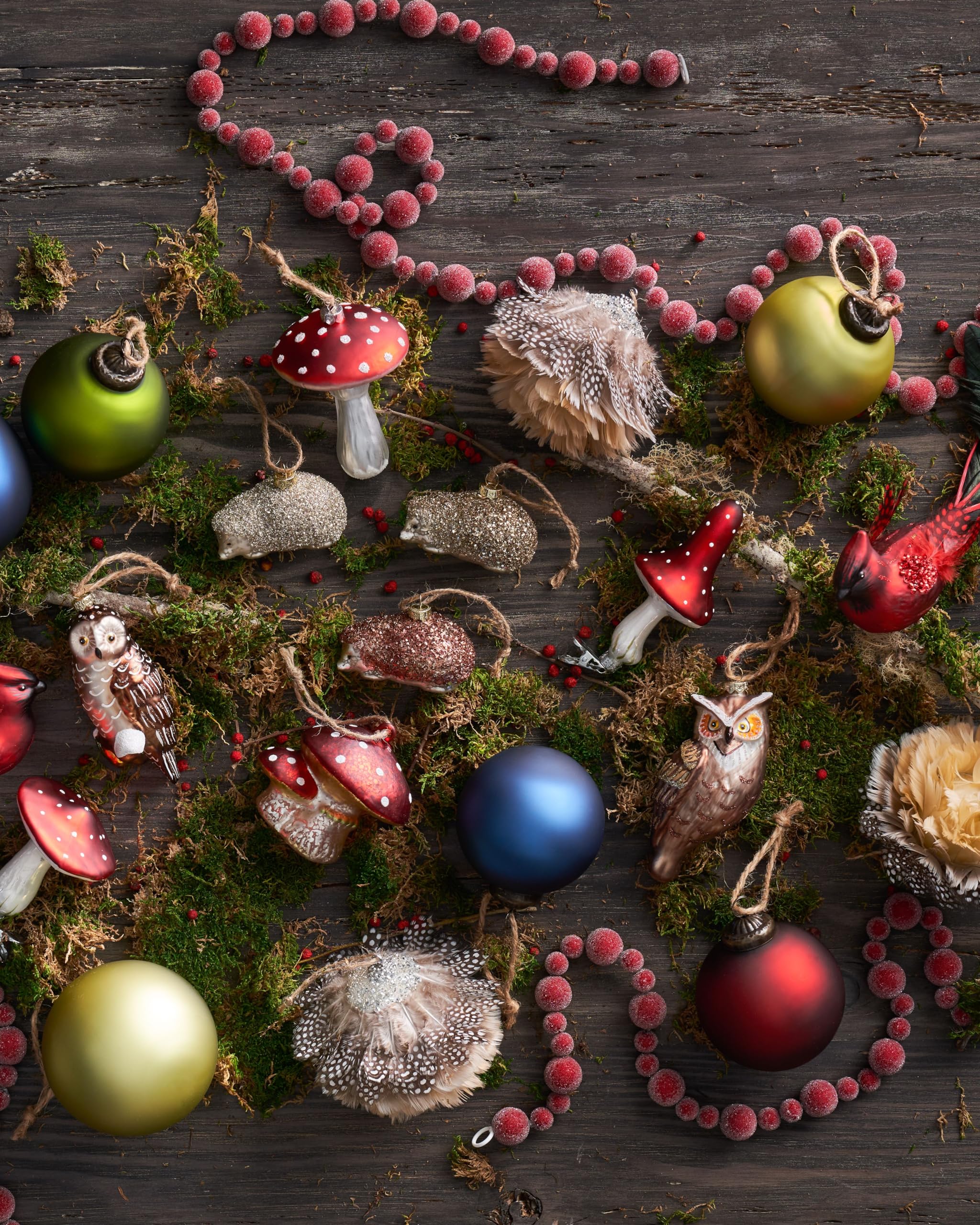 Balsam Hill 25-Piece Christmas Ornament Set - Enchanted Woodlands Collection for Holiday Tree Decorating | Perfect for Christmas Tree, Home, and Party Decoration