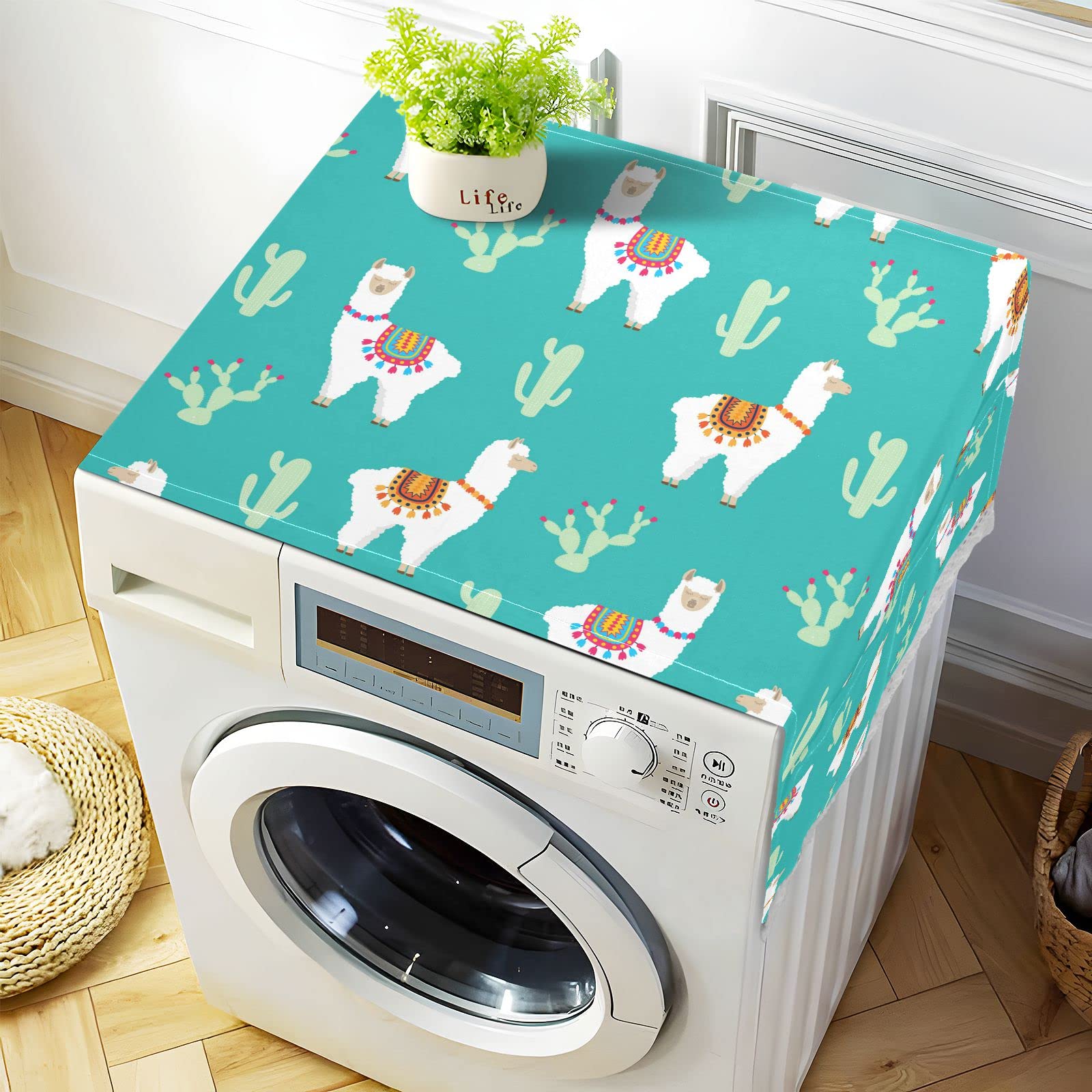 Cute Llama Alpaca Washing Machine Cover - 51