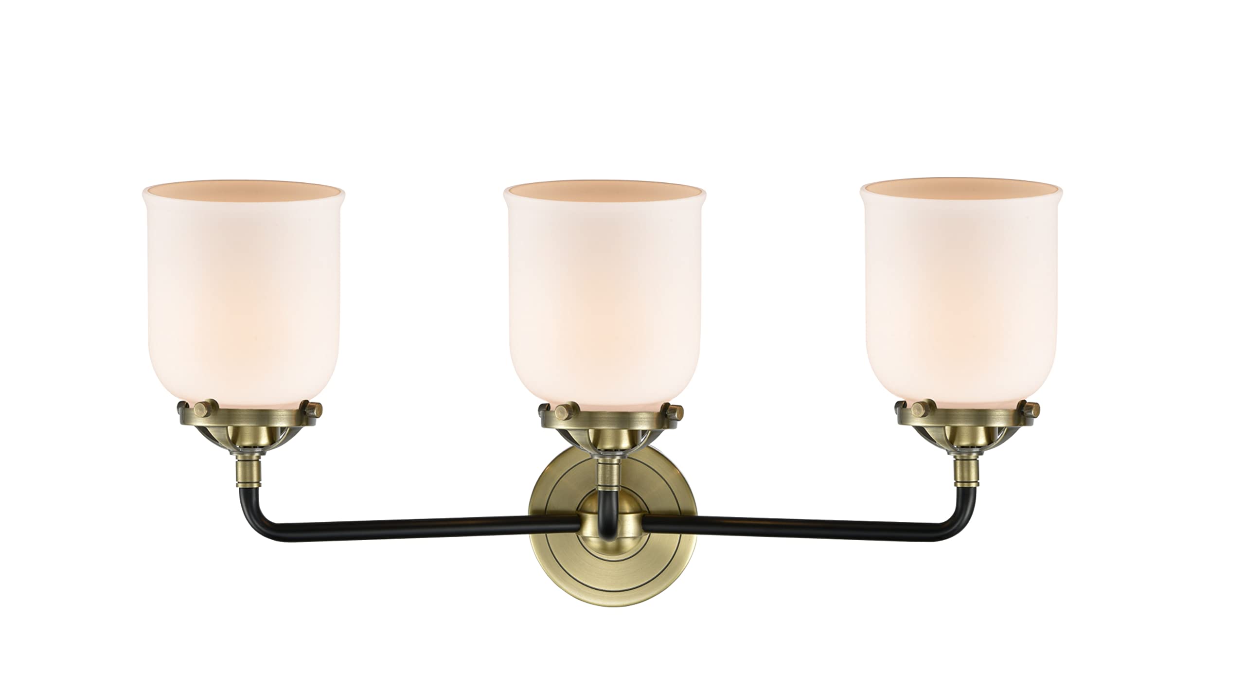 Innovations Lighting 284-3W-SN-G54 Small Bell 2-Light Bathroom Vanity Fixture, 23