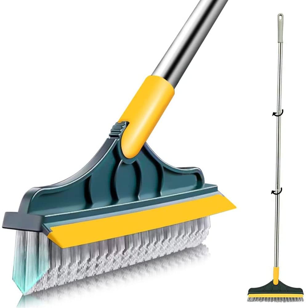 2 in 1 Floor Scrub Brush with Squeegee - 53.5