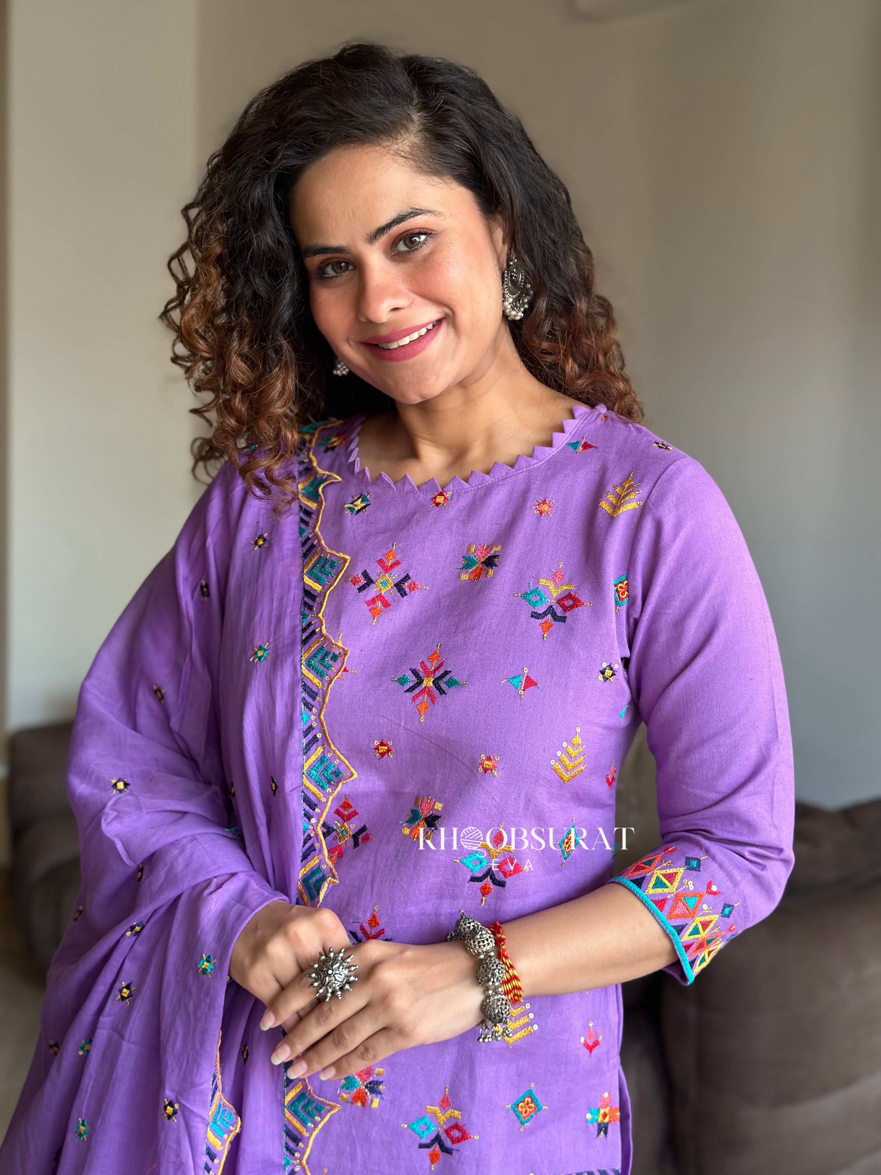 Elegant Purple Embroidered Kurta Suit Set for Women | Traditional Indian Ethnic Wear | Perfect for Weddings, Festivals & Special Occasions