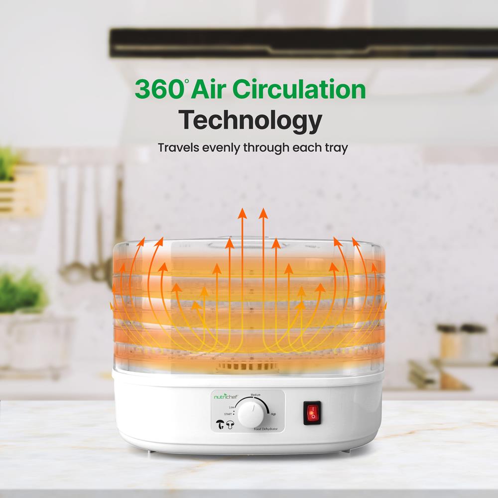 Compact Countertop Food Dehydrator for Fruits, Vegetables & Jerky - Energy Efficient Drying Machine for Healthy Snacks at Home