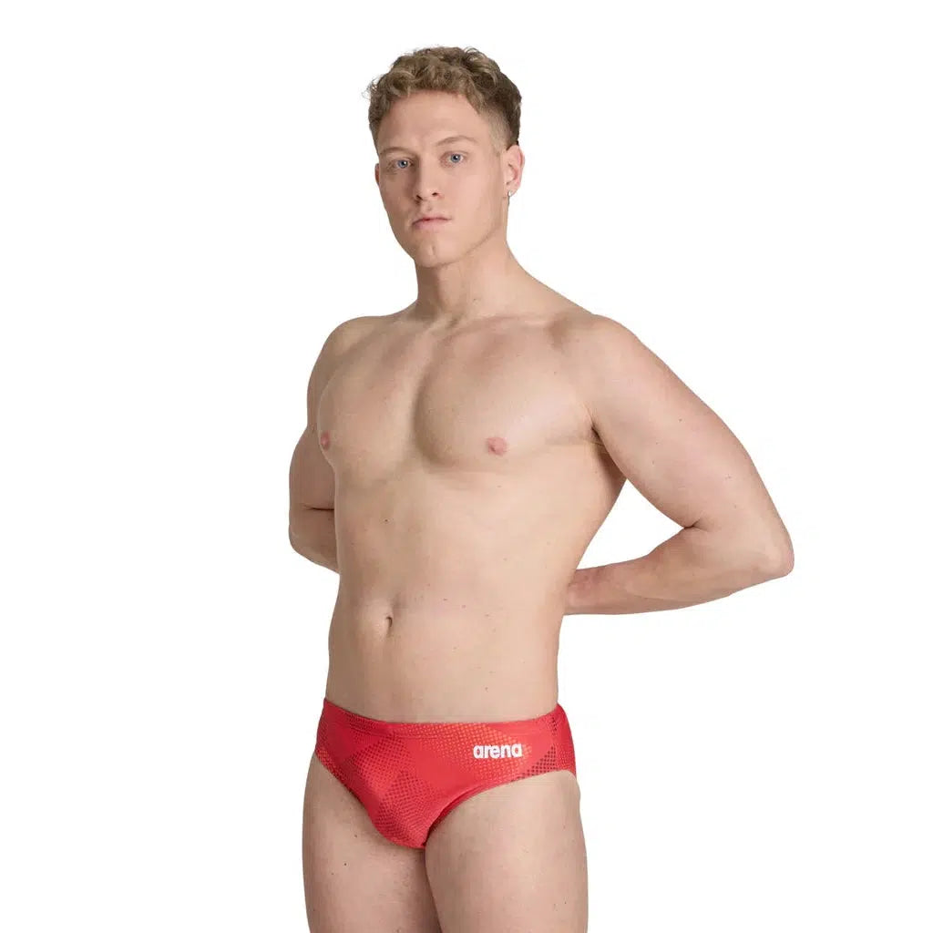 Arena Halftone Brief Swimsuit - High-Performance Competitive Swimwear for Men & Women - Perfect for Lap Swimming, Training & Water Sports