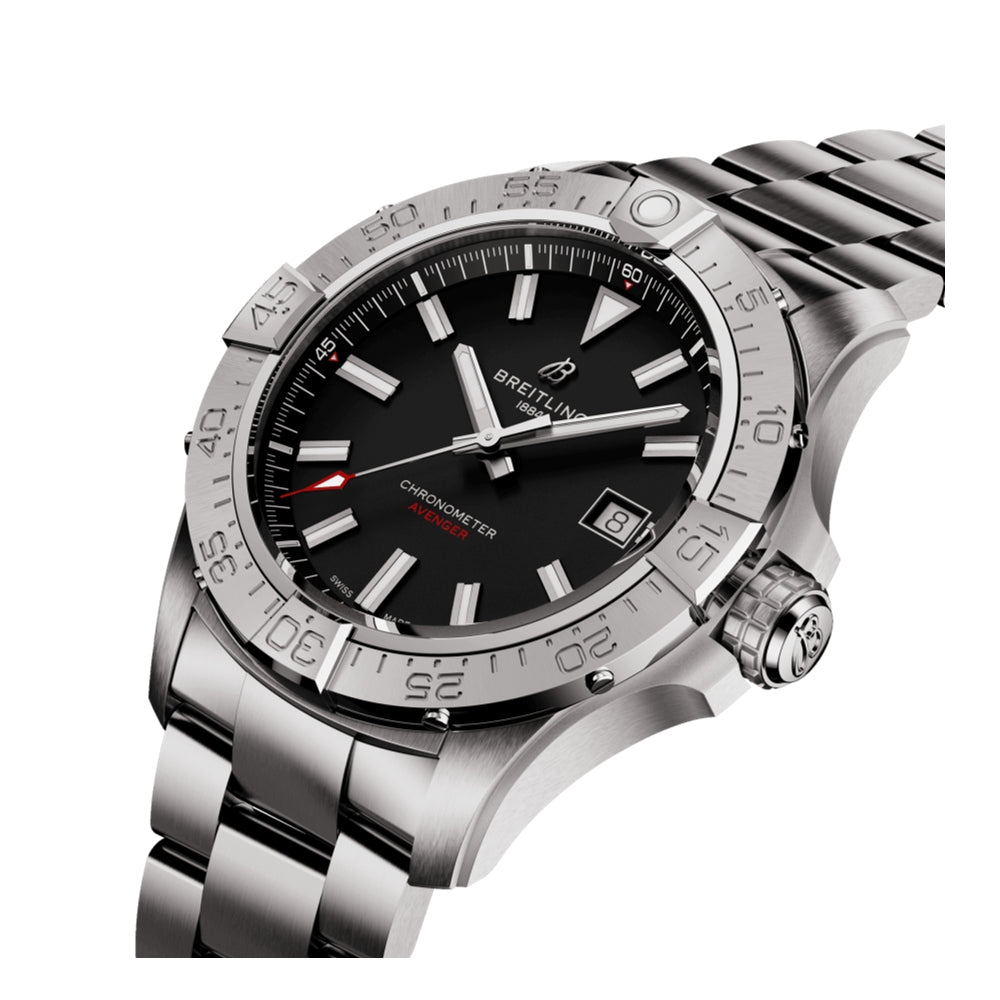 Avenger Automatic 42mm Men's Watch - Black Dial with Stainless Steel Bracelet | Luxury Dress Watch for Business, Formal Events & Everyday Wear