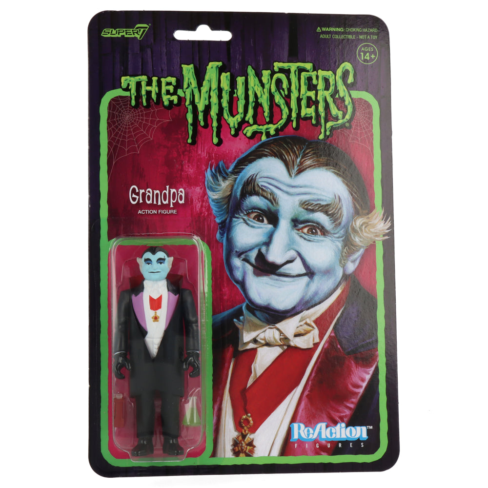 Grandpa The Munsters ReAction Figure - Vintage Collectible Toy for Fans & Halloween Decor - Perfect for Display, Gifts, and Nostalgic Fun
