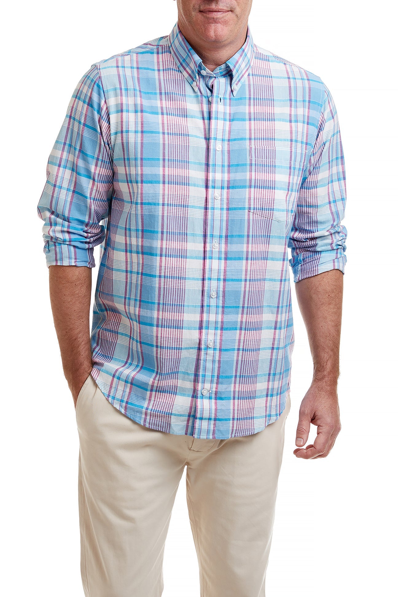 Chase Shirt Cove Madras - Stylish Casual Button-Down Shirt for Men | Perfect for Summer Outings, Beach Vacations & Weekend Wear