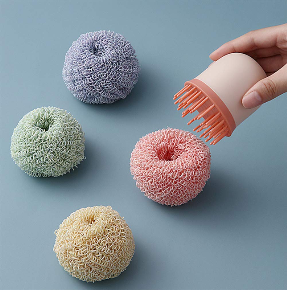 AKOAK 3-Pack Dish Cleaning Brushes - Heavy Duty Scrub Brushes for Pots, Pans, Vegetables & Kitchen Utensils - Perfect for Kitchen Sink, Bathroom Cleaning & Household Chores (Dishwasher Safe)
