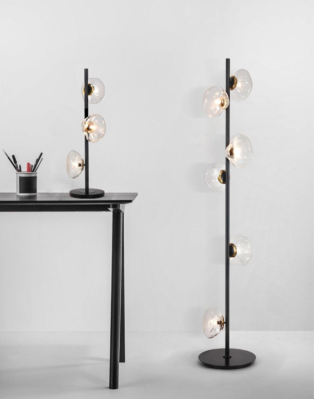 Elegant Glass Petals Table Lamp - Modern Home Decor for Bedroom, Living Room & Office - Soft Ambient Lighting for Relaxation & Reading