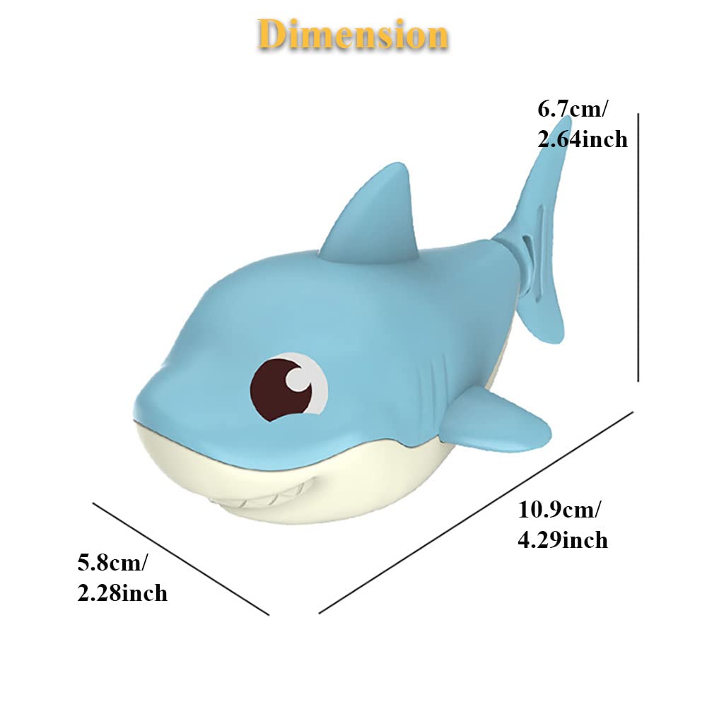Wind-Up Swimming Shark Bath Toy for Kids - Red, Fun Bathtub Toy for Toddlers & Children, Perfect for Bath Time Play & Learning
