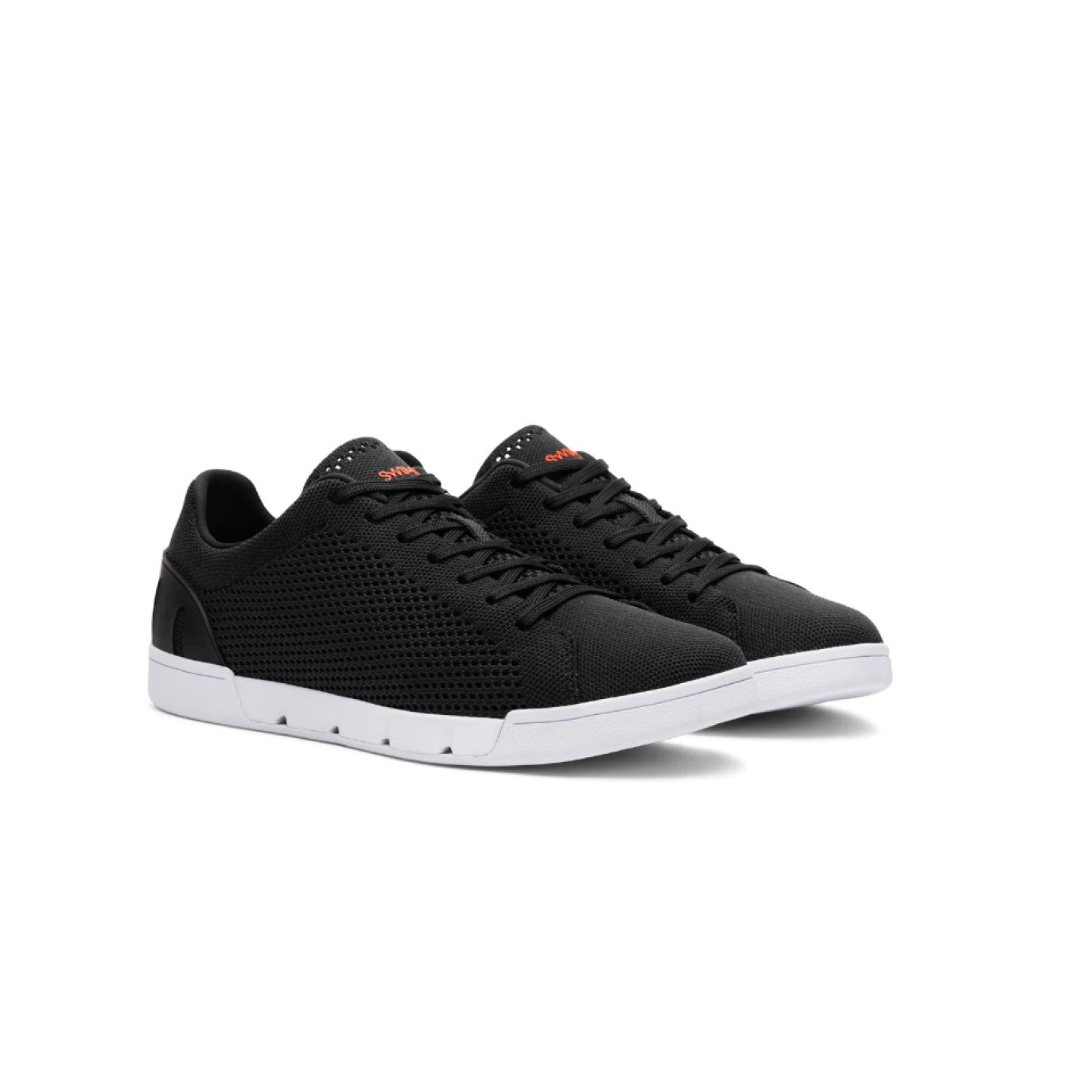 Breeze Tennis Knit Sneakers for Men & Women - Breathable Black & White Casual Shoes for Court, Gym, and Everyday Wear