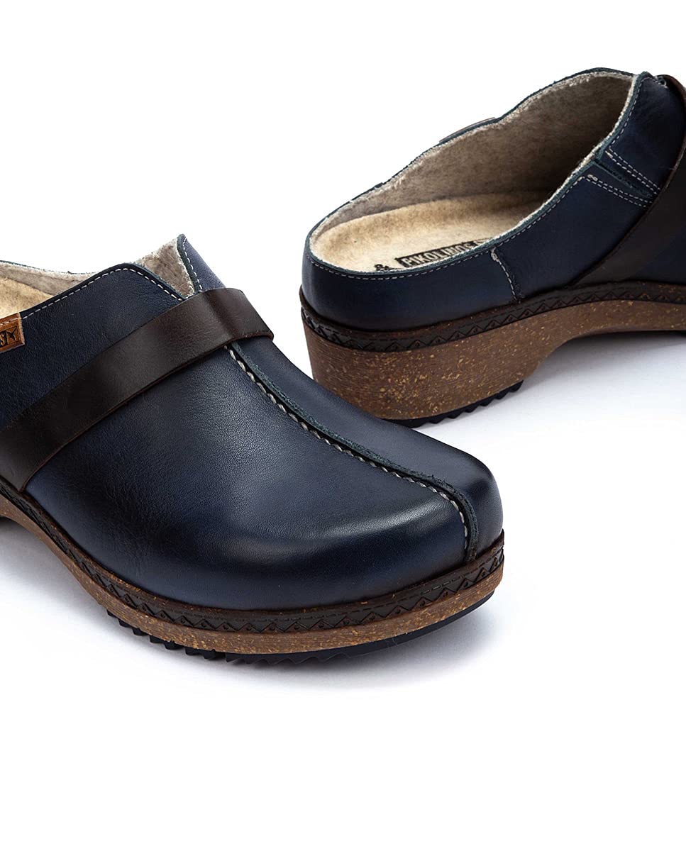 PIKOLINOS Women's Leather Clogs Granada - Comfortable Slip-On Shoes for Casual Wear, Walking & Outdoor Activities