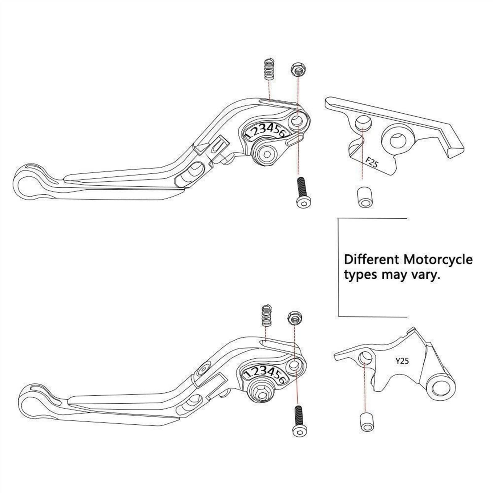 Suzuki GS500F GS 500F Adjustable Brake Clutch Levers (2004-2009) - Motorcycle Handlebar Grips & Hand Controls - Perfect for Commuting and Sport Riding (Color: Orange)