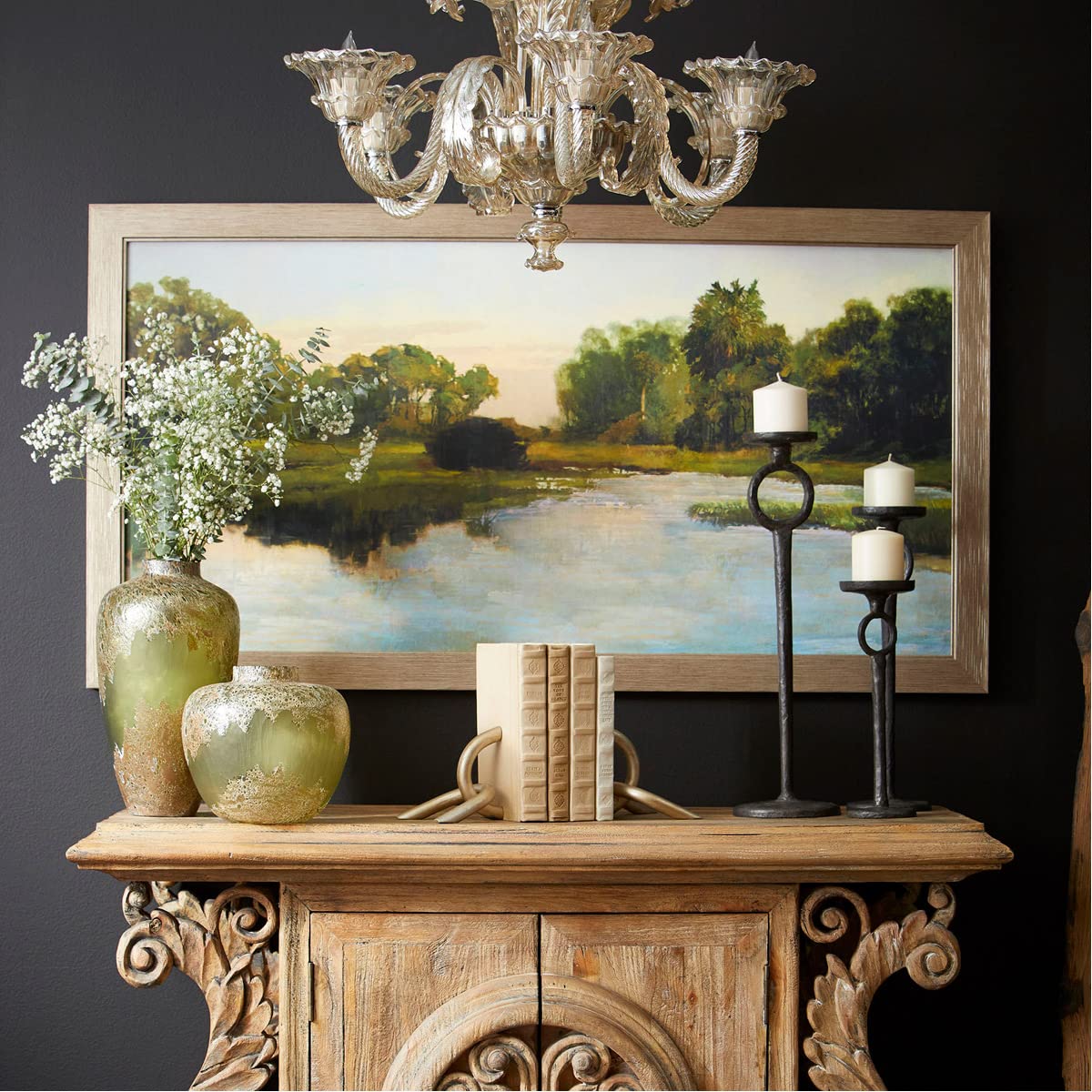 Cyan Design 04835 Duke Medium Candle Holder - Elegant Home Decor for Dining Table, Wedding Centerpiece & Fireplace Mantel