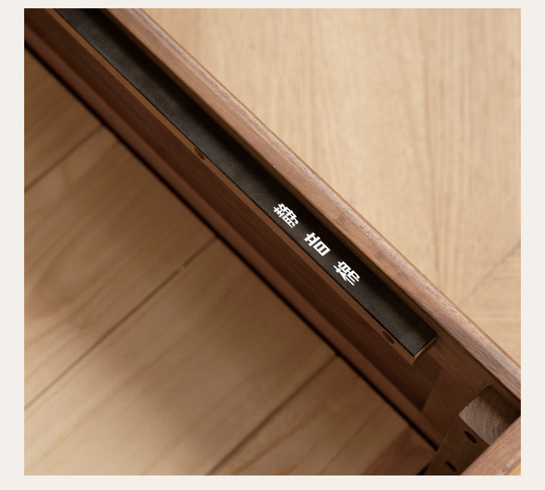 Premium Black Walnut & Oak Solid Wood Bed Frame - Modern Platform Bed for Master Bedroom, Guest Room, or Dormitory