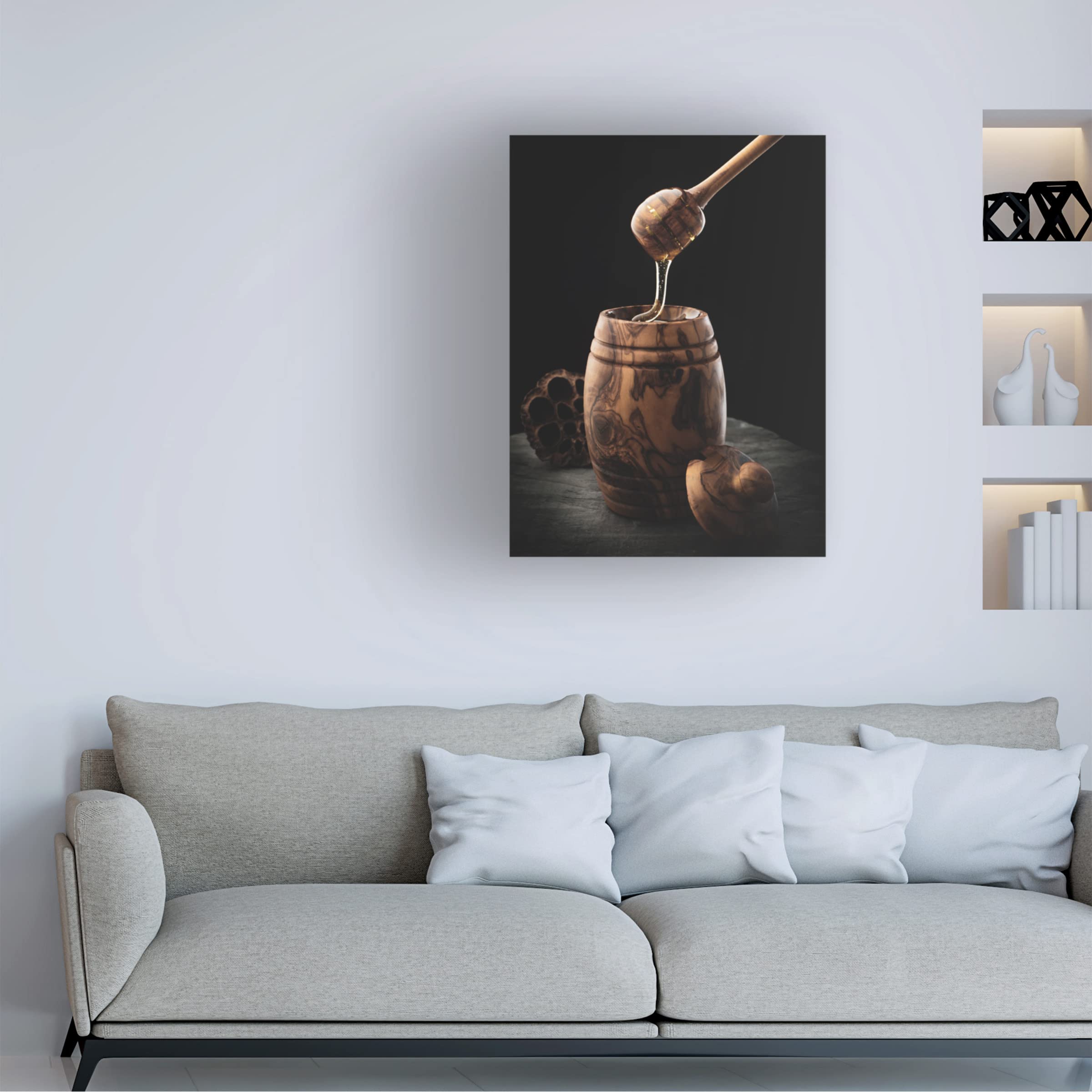 Trademark Fine Art 'Honey' Canvas Wall Art by Patrik Minar - Modern Home Decor for Living Room, Bedroom & Office