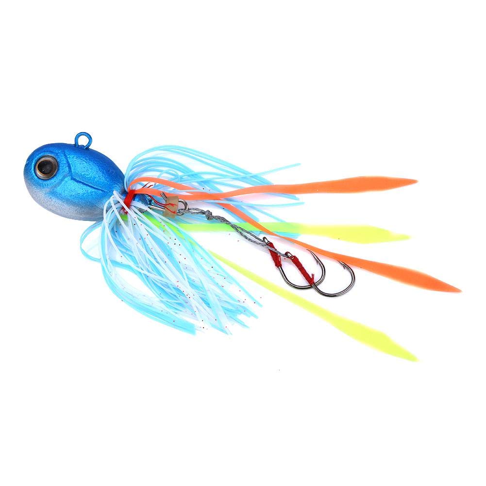 Zyyini Realistic Squid Fishing Lures with Silicone Skirt - Saltwater Jigging Lures, Slow Sinking Hard Swim Baits for Offshore & Deep Sea Fishing - Perfect for Squid, Tuna, and Mahi Mahi - Fishing Tackle Kit (#5 Size)