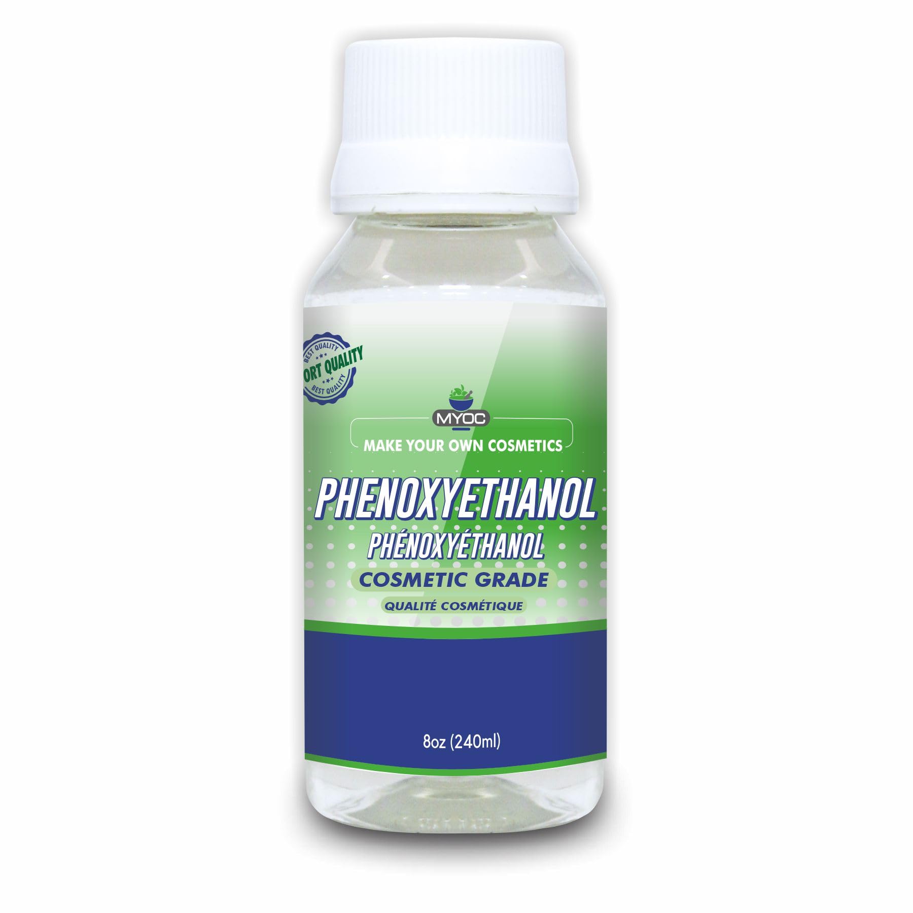 Phenoxyethanol Liquid Preservative for Skincare - 240ml | Safe for Moisturizers, Sunscreen, Acne Care, Hair Products & Baby Cosmetics | Ideal for DIY Beauty Products & Cosmetic Formulations