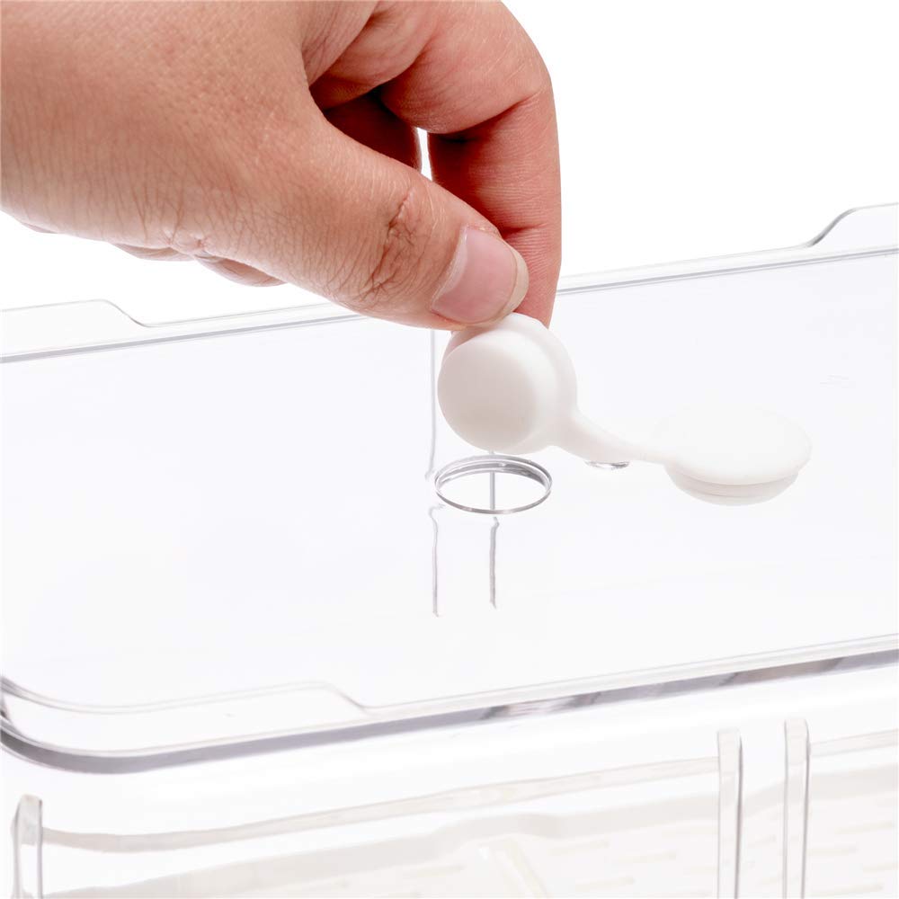 Stackable Freezer Bins & Fridge Food Storage Containers - 2-Piece Set for Fresh Produce, Meal Prep & Kitchen Organization | Perfect for Refrigerator, Freezer & Pantry Storage