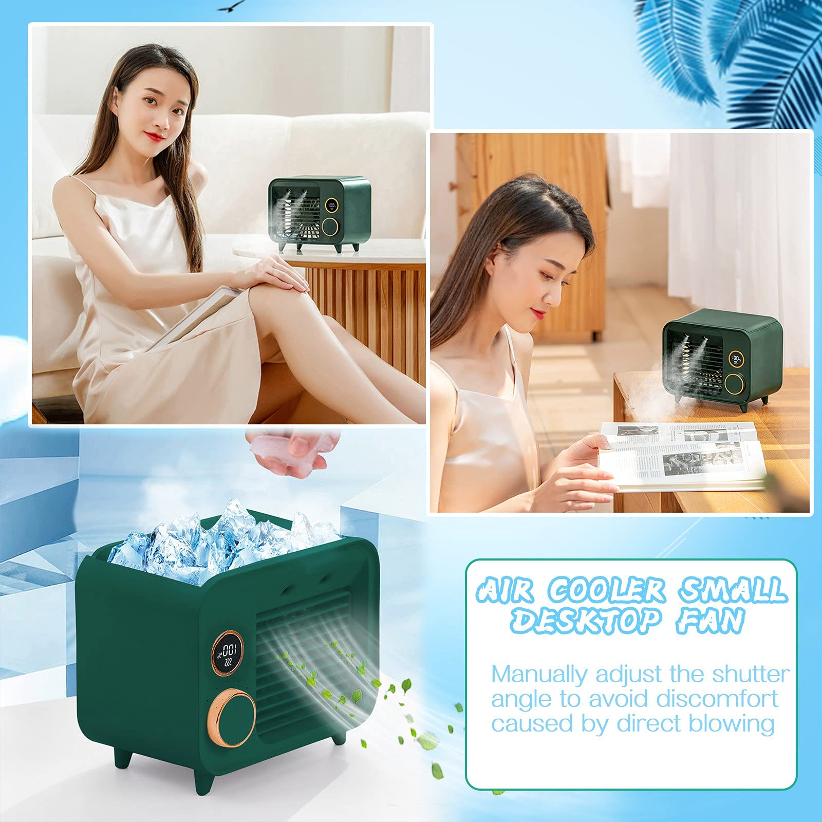 2021 Mini Desktop Cooling Fan with Humidifier for Home & Office