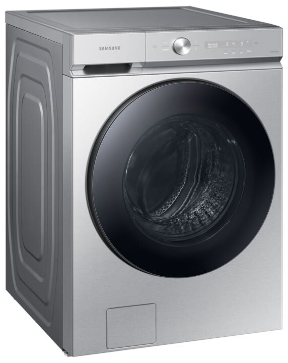 Samsung BESPOKE 6.1 cu. ft. Smart Front Load Washer with SuperSpeed & AI Technology - Stainless Steel WF53BB8700ATUS - Perfect for Large Families & Smart Home Laundry Rooms