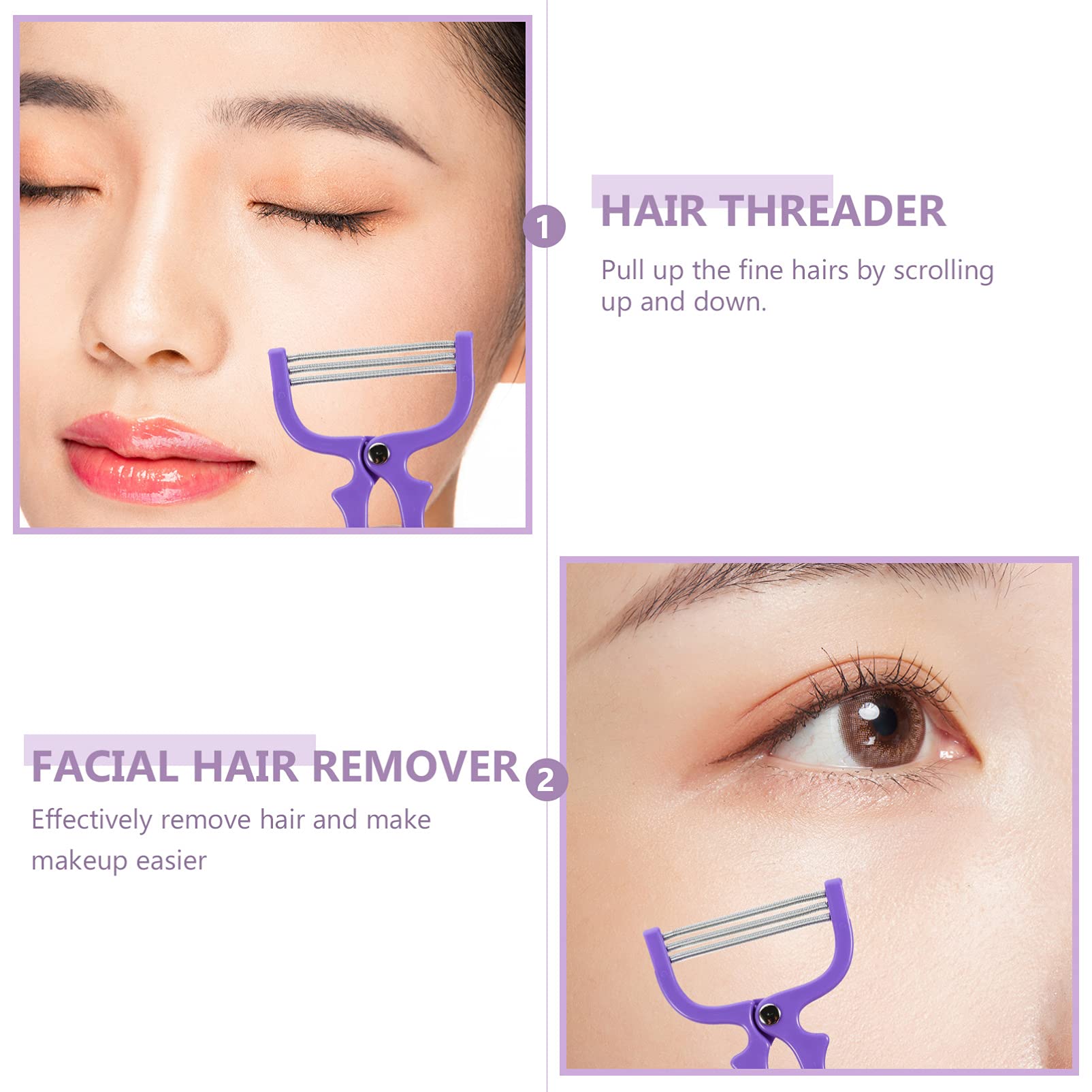 Best Facial Hair Remover Tool - Manual Epilator & Threader for Women & Men | Painless Eyebrow & Upper Lip Hair Removal | Perfect for Home Spa & Travel