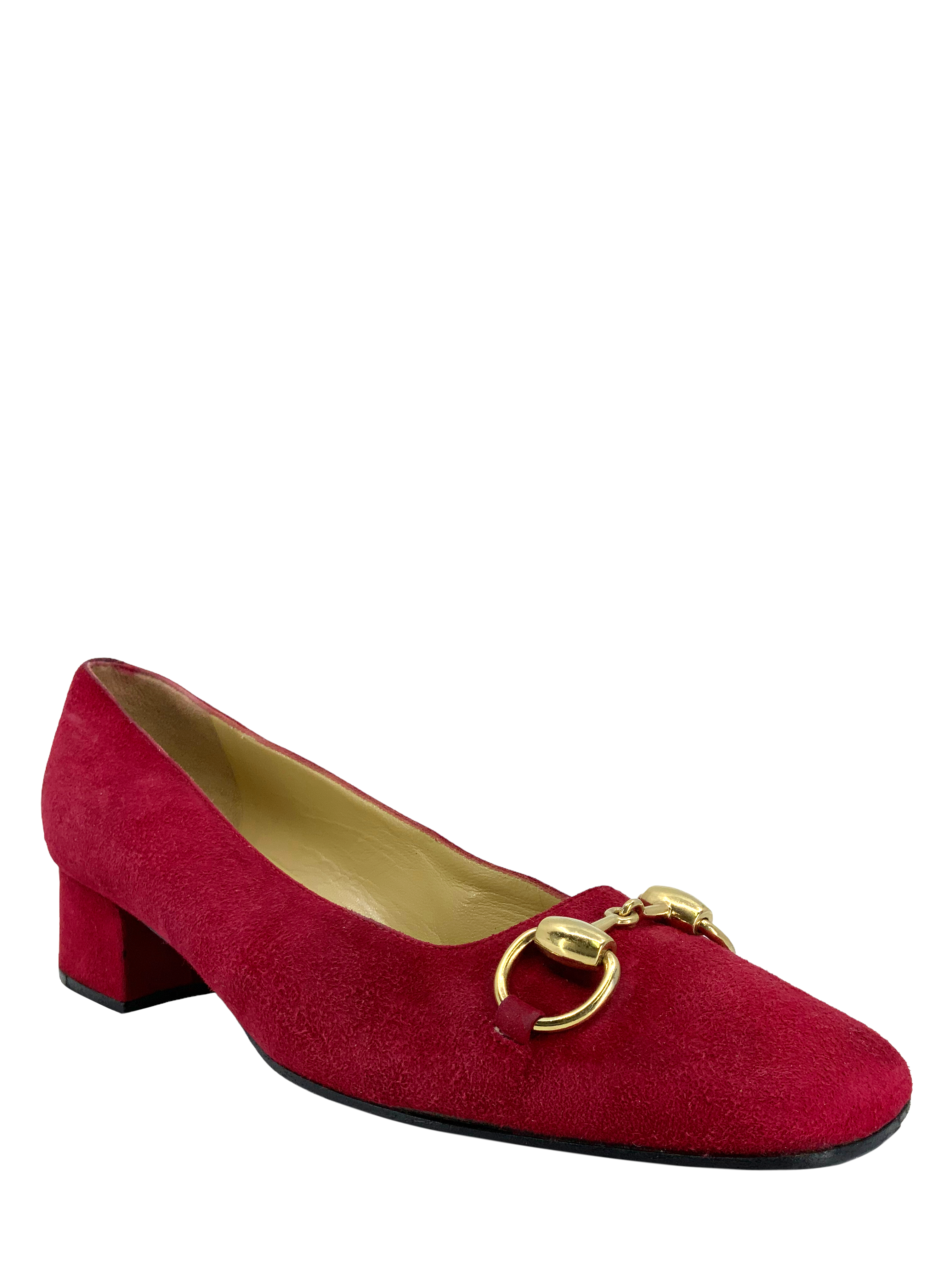 GUCCI Vintage Suede Horsebit Classic Loafer Pumps - Women's Size 7.5 (US) | Luxury Designer Shoes for Office, Party & Formal Events